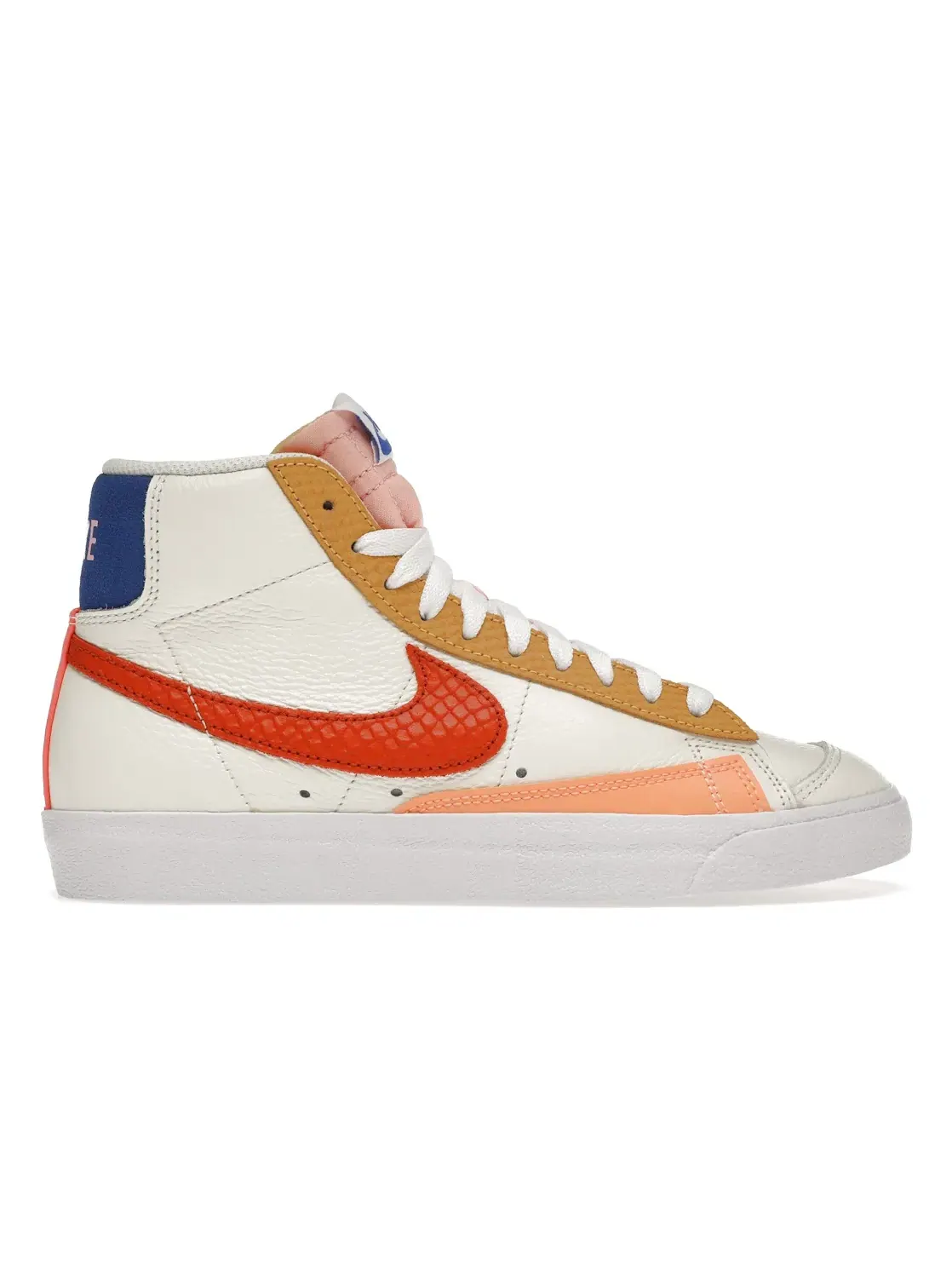 Женские кроссовки с верхом из кожи Nike Blazer Mid 77 — изображение 1 из 4, белый-оранжевый