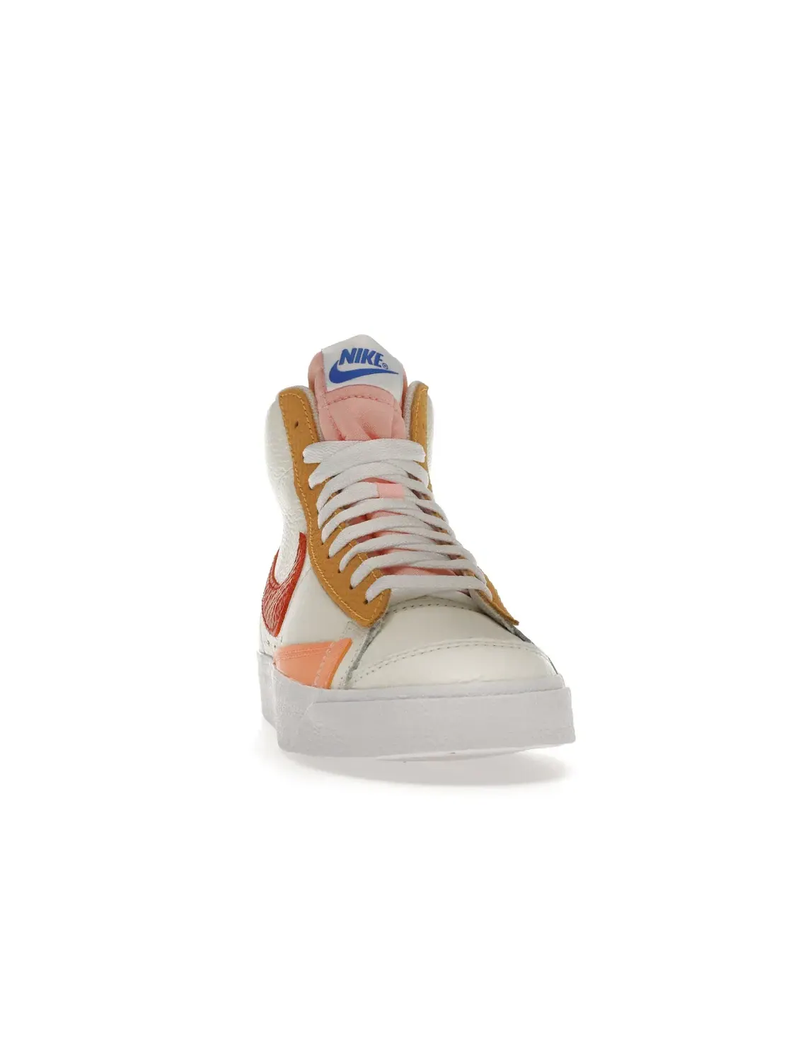 Женские кроссовки с верхом из кожи Nike Blazer Mid 77 — изображение 2 из 4, белый-оранжевый