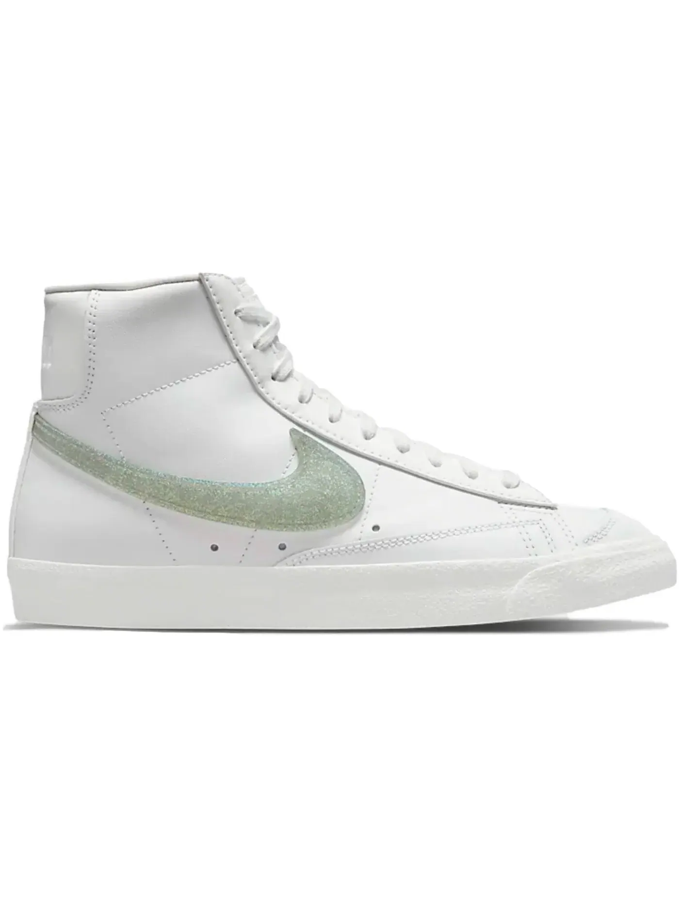 Женские кроссовки с блестками Nike Blazer Mid 77 — изображение 1 из 1, белый/серый/белый