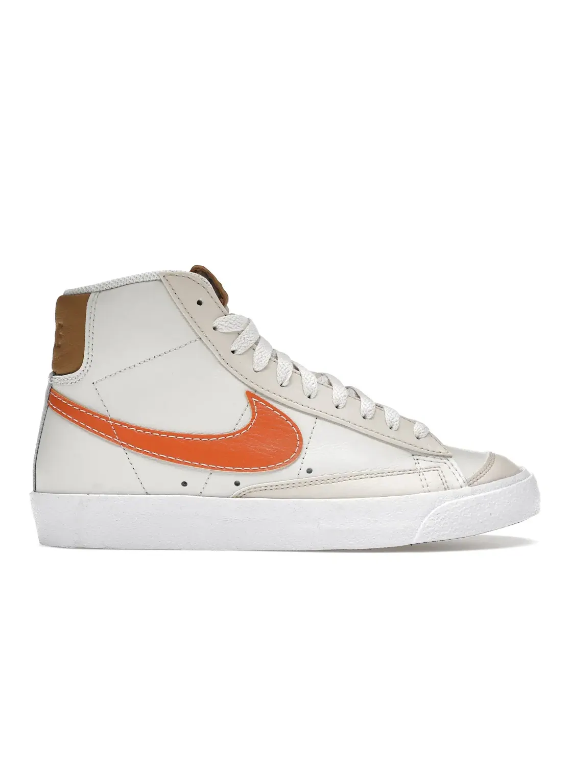 Мужские кроссовки с принтом Nike Blazer Mid '77 — изображение 1 из 4, белый/золотистый