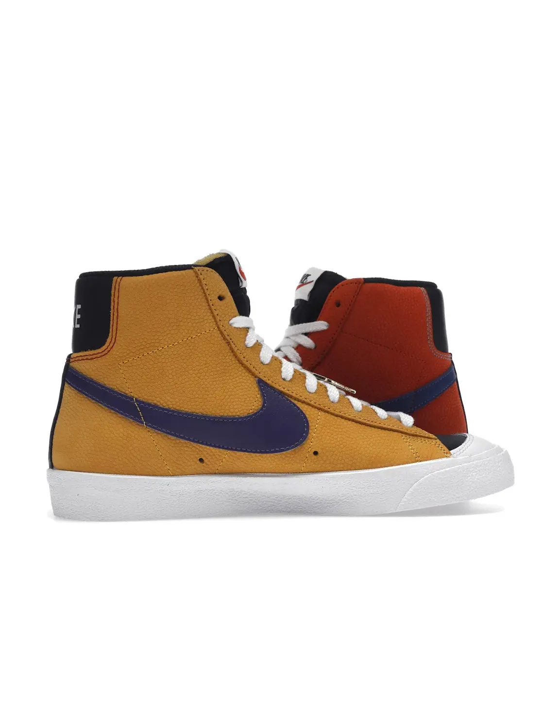 Мужские кроссовки с принтом Nike Blazer Mid '77 EMB — изображение 3 из 4, белый/золотистый/красный
