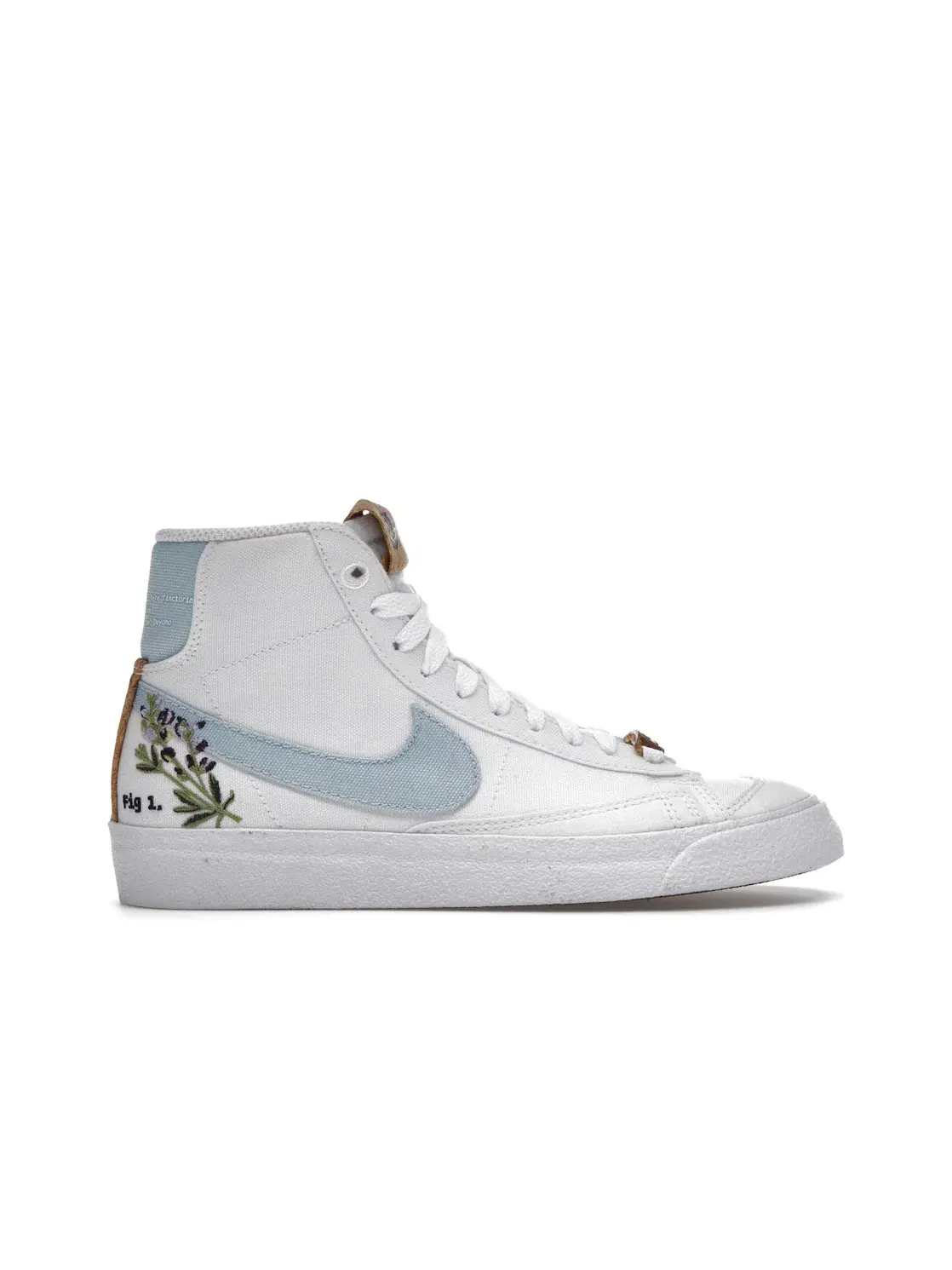 Женские кроссовки с принтом Nike Blazer Mid 77 — изображение 1 из 4, белый/индиго