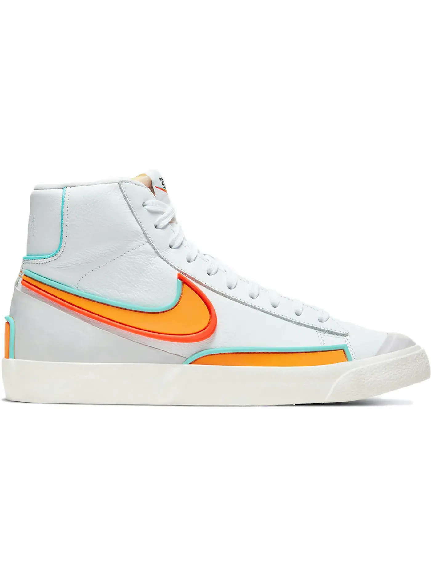 Женские кроссовки с замшевым и кожаным верхом Nike Blazer Mid 77 — изображение 1 из 1, белый/зеленый/яркий