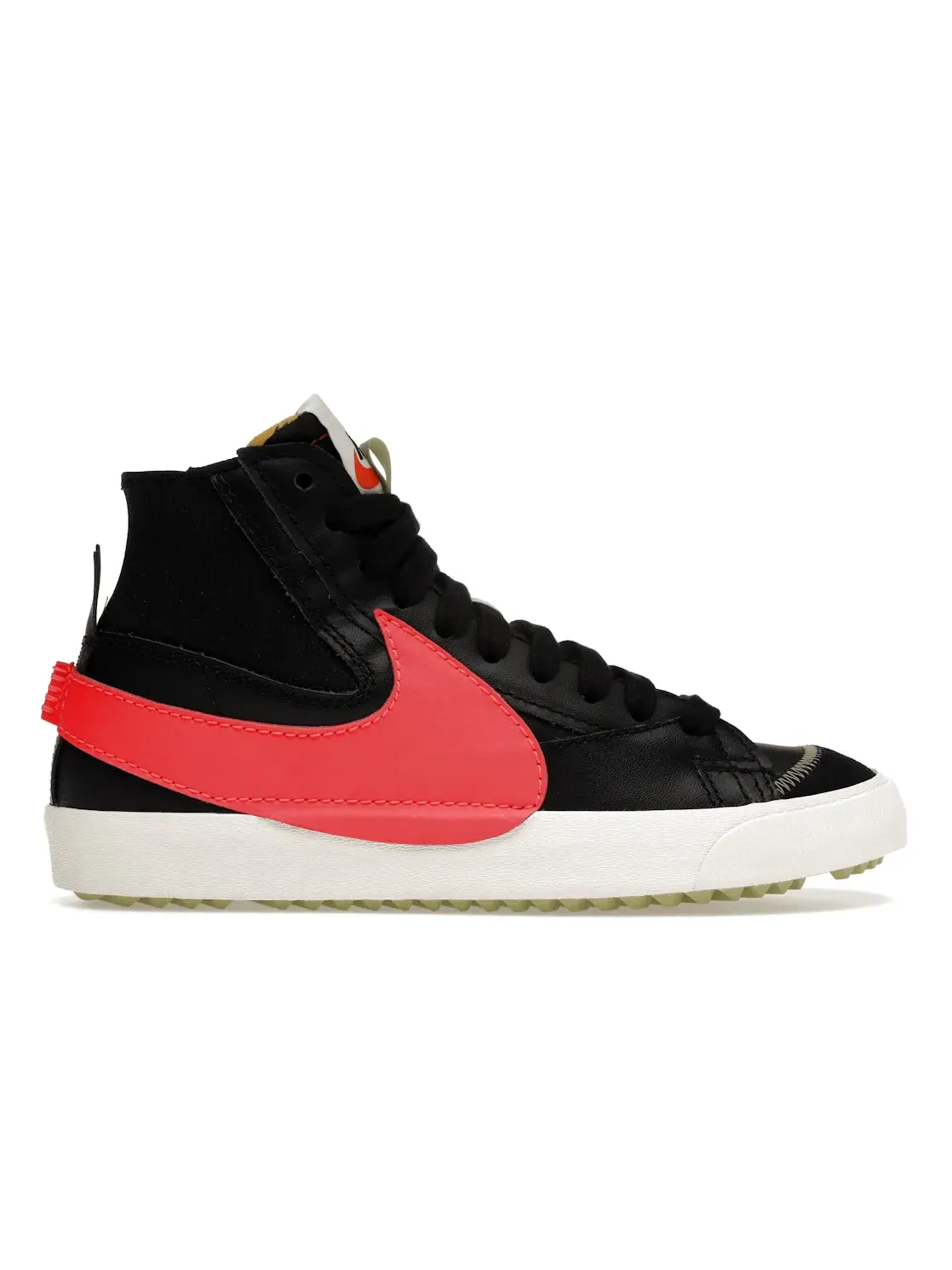 Мужские кроссовки кожаные Nike Blazer Mid 77 Jumbo — изображение 1 из 4, черный/яркий--оливковый