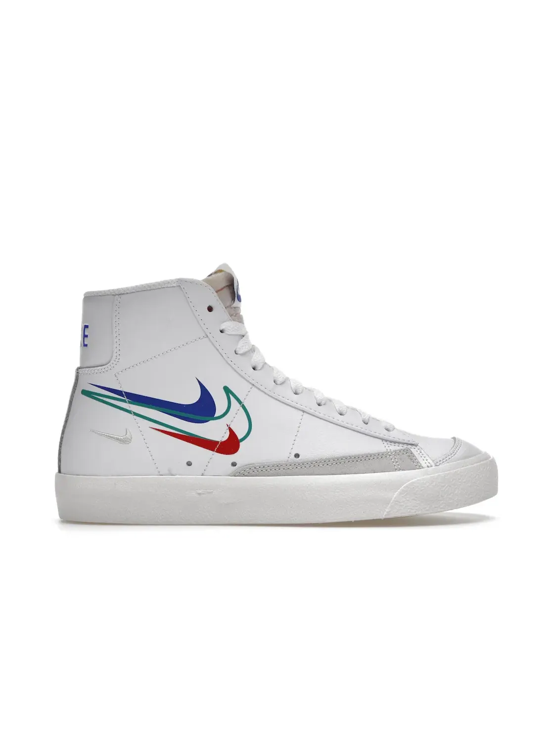 Мужские кроссовки с несколькими Swoosh Nike Blazer Mid 77 Multi-Swoosh — изображение 1 из 4, белый//красный-зеленый