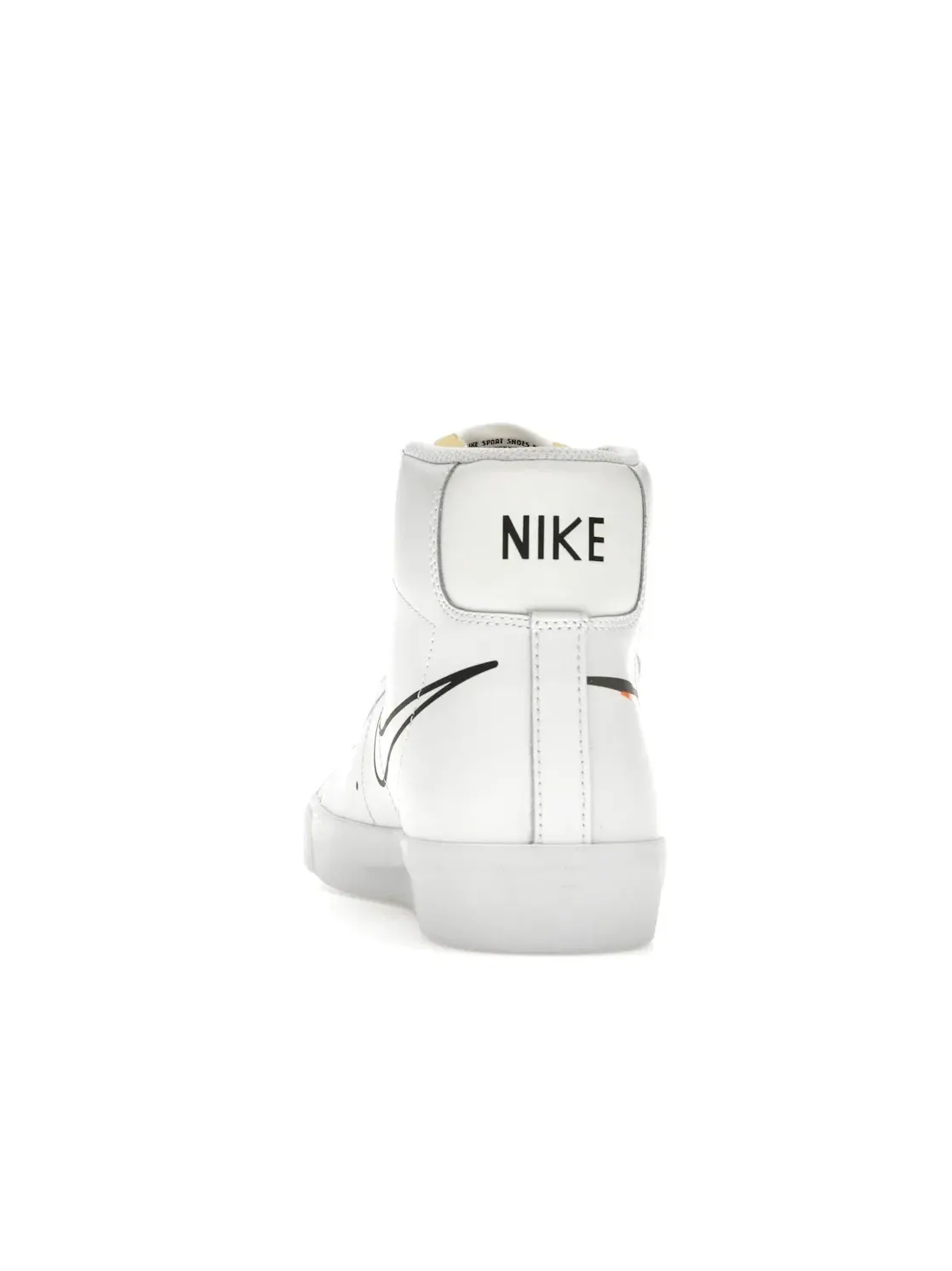 Мужские кроссовки с контрастными вставками Nike Blazer Mid '77 — изображение 4 из 4, белый/черный/яркий