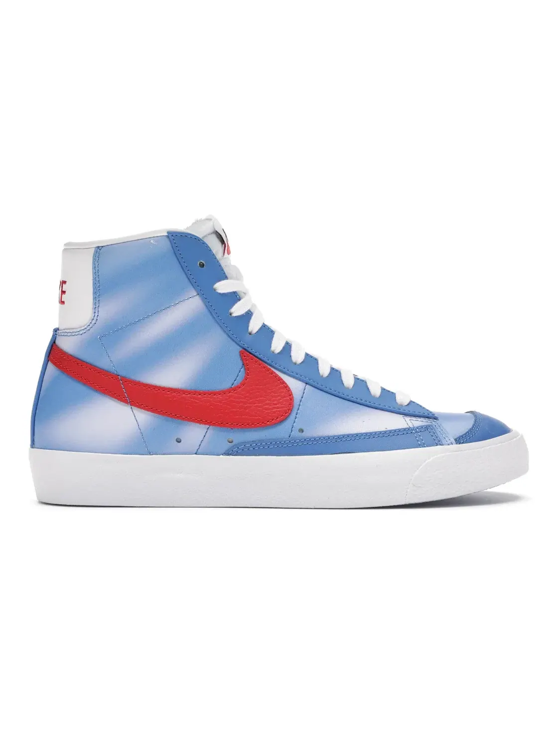 Мужские кроссовки высокие с винтажным дизайном Nike Blazer Mid 77 — изображение 1 из 4, синий/белый-красный