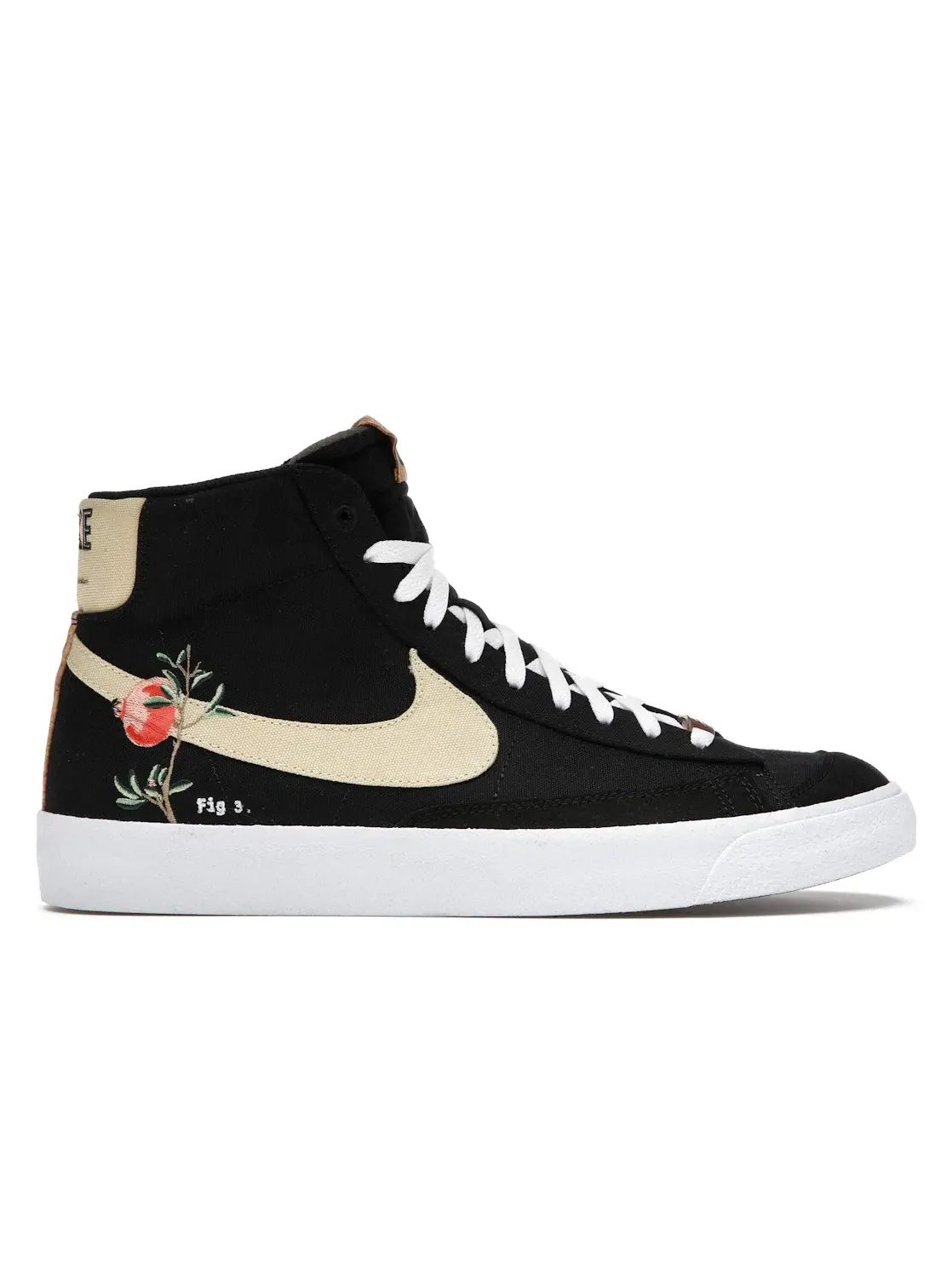 Мужские кроссовки с принтом Nike Blazer Mid 77 — изображение 1 из 4, черный/-белый-черный