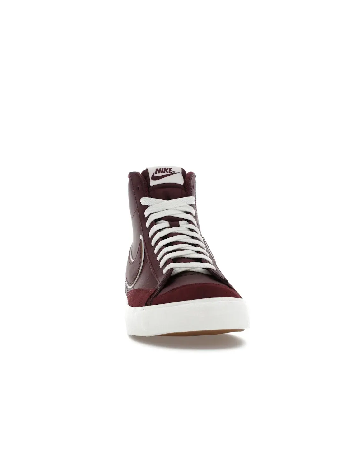 Мужские кроссовки с высоким берцем Nike Blazer Mid 77 Premium, Night Maroon/Night Maroon/Sail — изображение 2 из 4