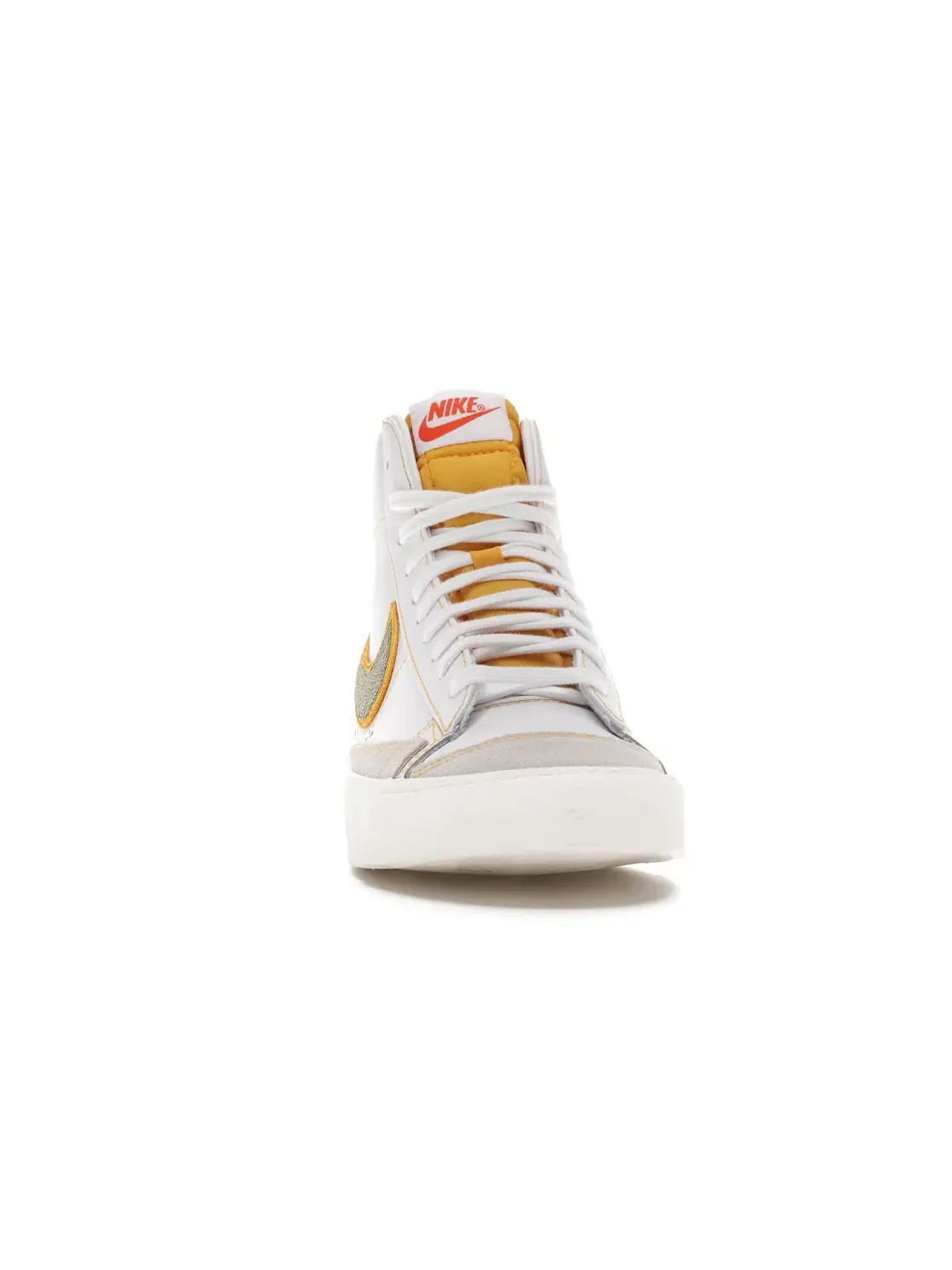 Мужские кроссовки Lifestyle Nike Blazer Mid 77 — изображение 2 из 4, белый/оранжевый/желтый