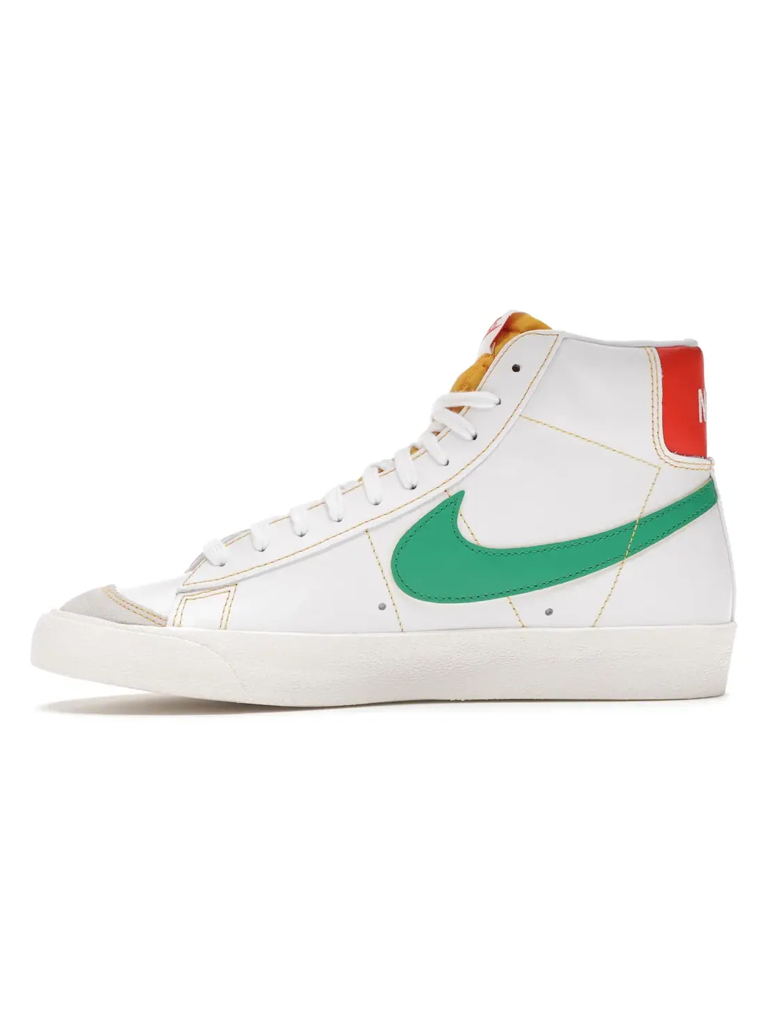 Мужские кроссовки Lifestyle Nike Blazer Mid 77 — изображение 3 из 4, белый/оранжевый/желтый