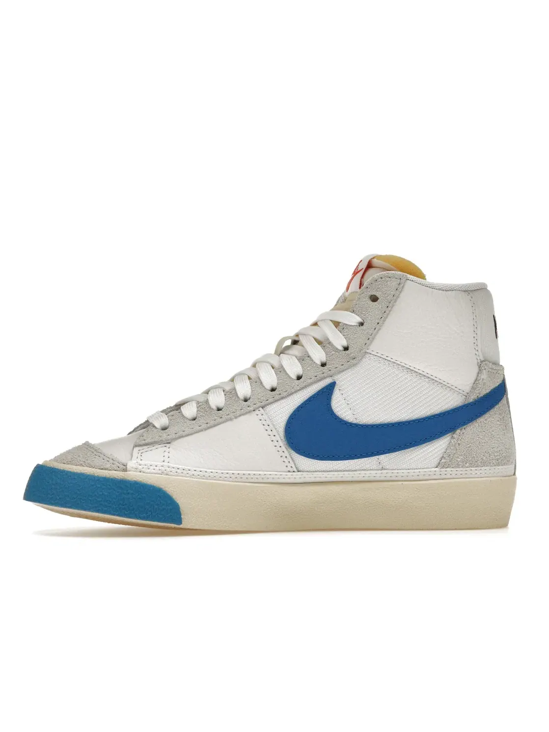 Мужские кроссовки с кожаным верхом Nike Blazer Mid 77 — изображение 3 из 4, белый/белый//синий