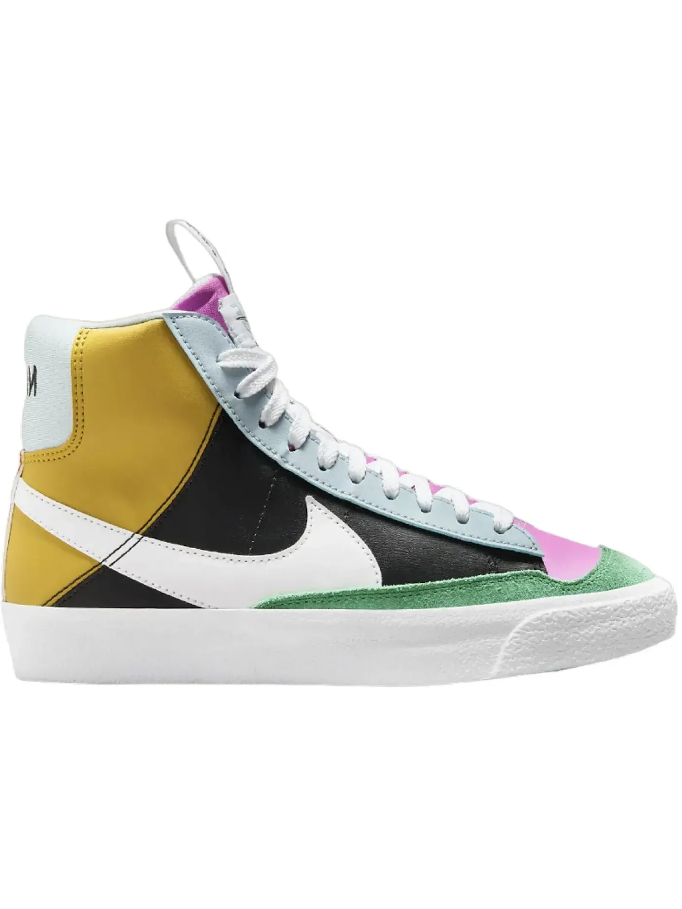 Детские кроссовки с длинным язычком Nike Blazer Mid '77 SE — изображение 1 из 1, черный//розовый/белый