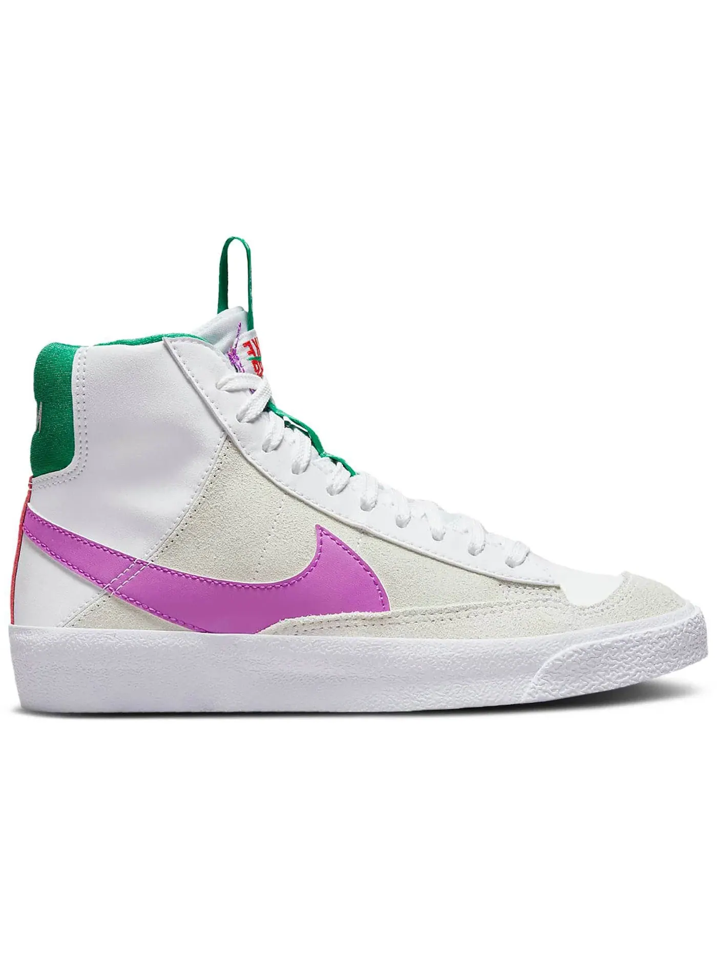 Детские кроссовки Lifestyle Nike Blazer Mid 77 SE Dance — изображение 1 из 1, белый/зеленый/красный