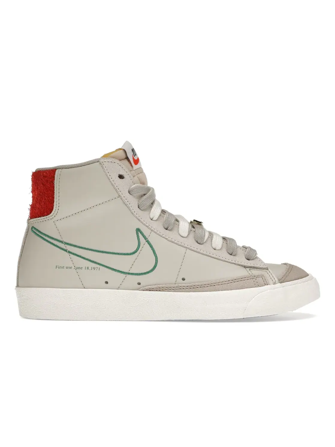 Женские кроссовки повседневные Nike Blazer Mid 77 SE — изображение 1 из 4, светлый/зеленый-кремовый