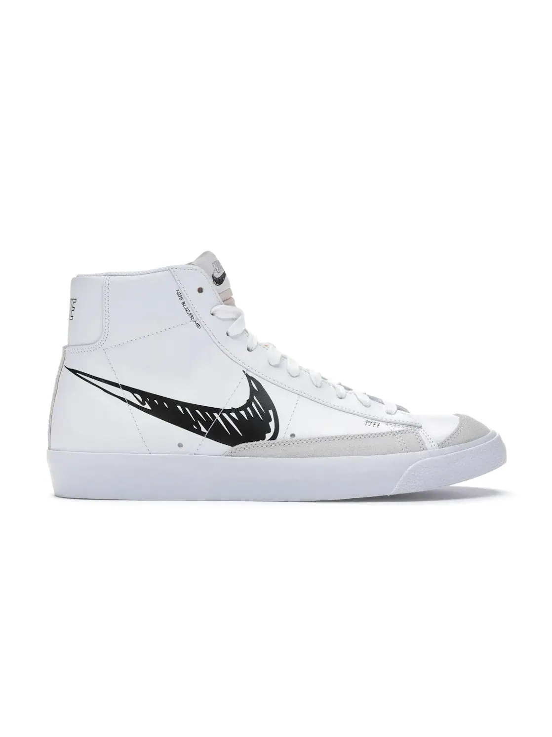 Мужские кроссовки с принтом Nike Blazer Mid 77 — изображение 1 из 4, белый/черный