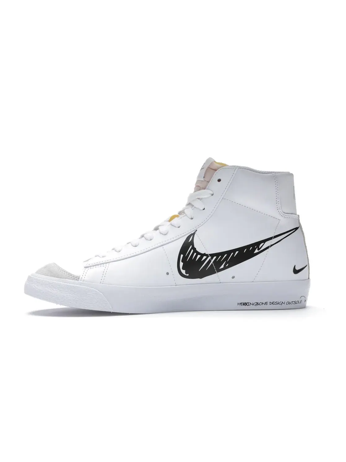 Мужские кроссовки с принтом Nike Blazer Mid 77 — изображение 3 из 4, белый/черный