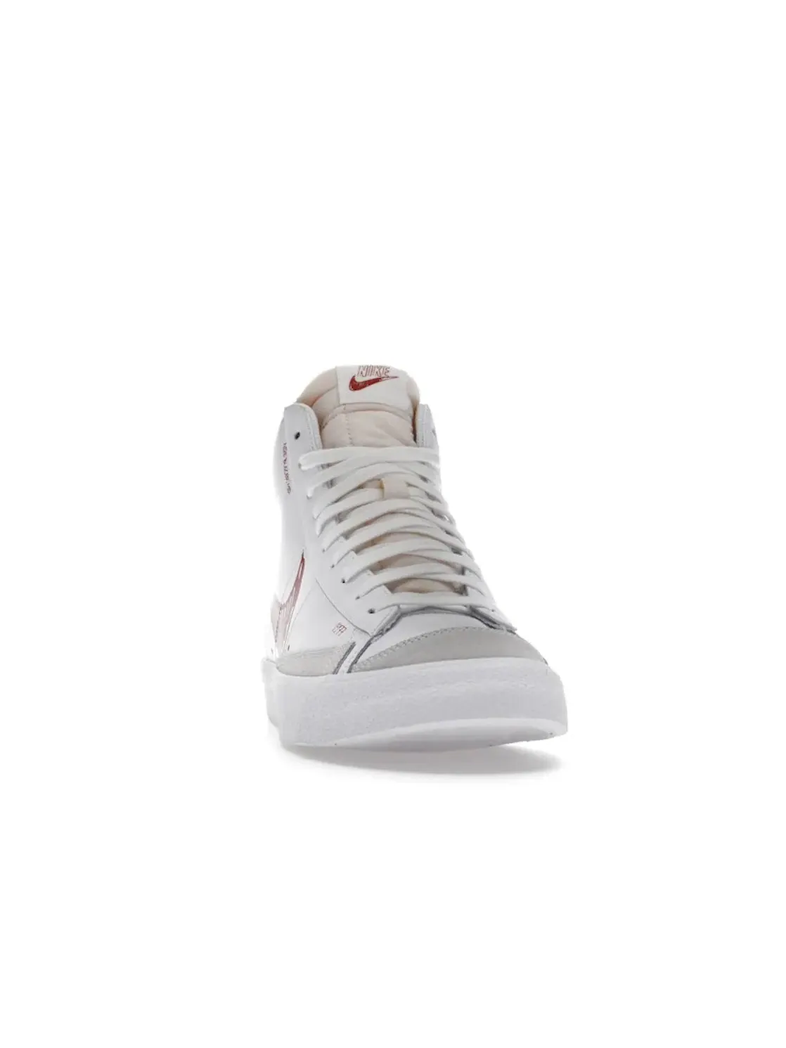 Мужские кроссовки высокие с принтом Nike Blazer Mid 77 — изображение 2 из 4, белый/красный