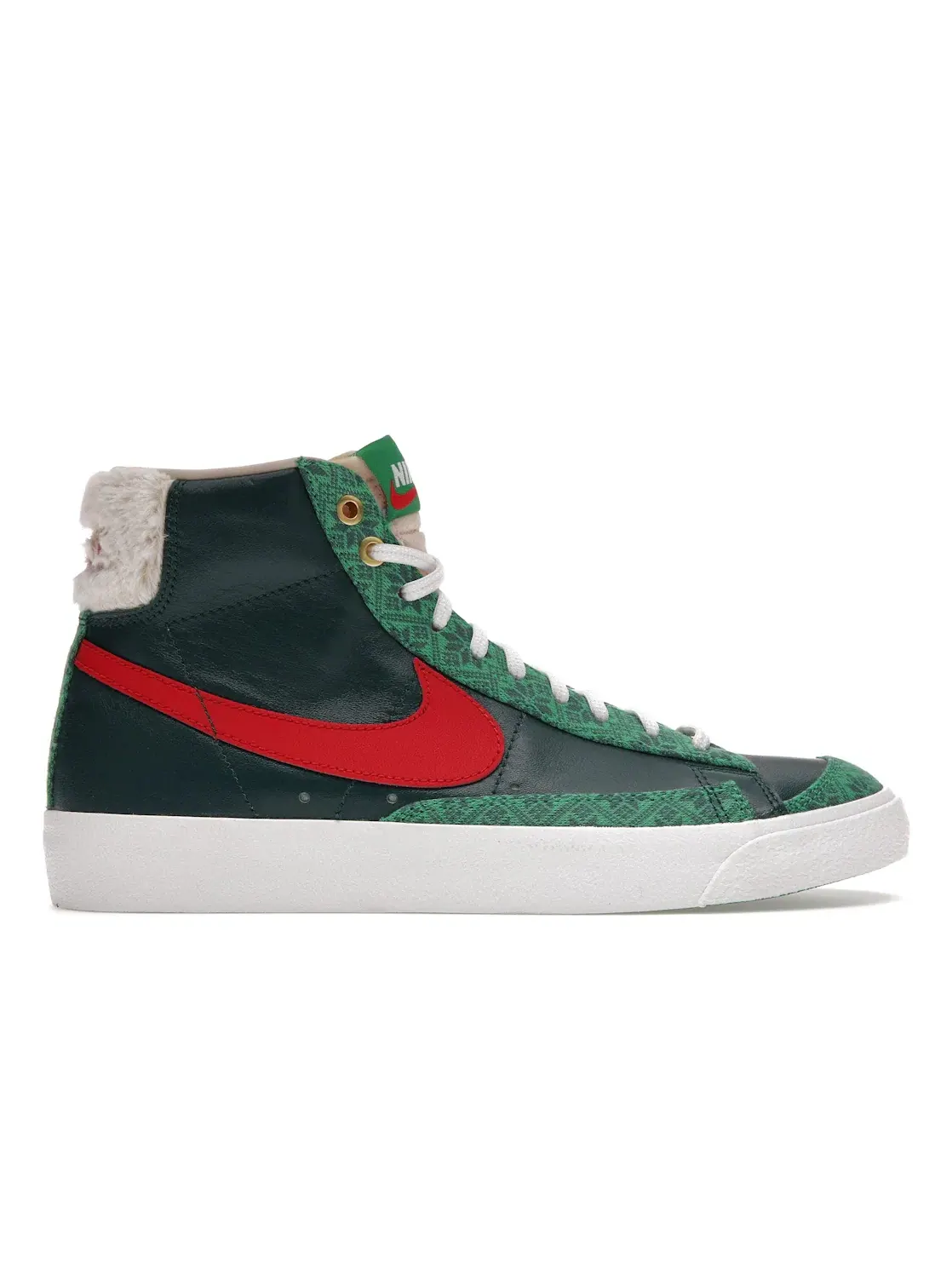 Мужские кроссовки Lifestyle с меховой вставкой Nike Blazer Mid 77 — изображение 1 из 4, темный/красный