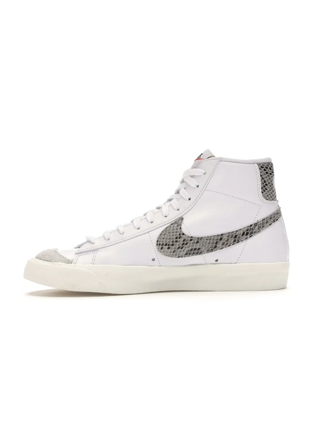 Мужские кроссовки винтажные с принтом змеиной кожи Nike Blazer Mid 77 — изображение 3 из 4, белый