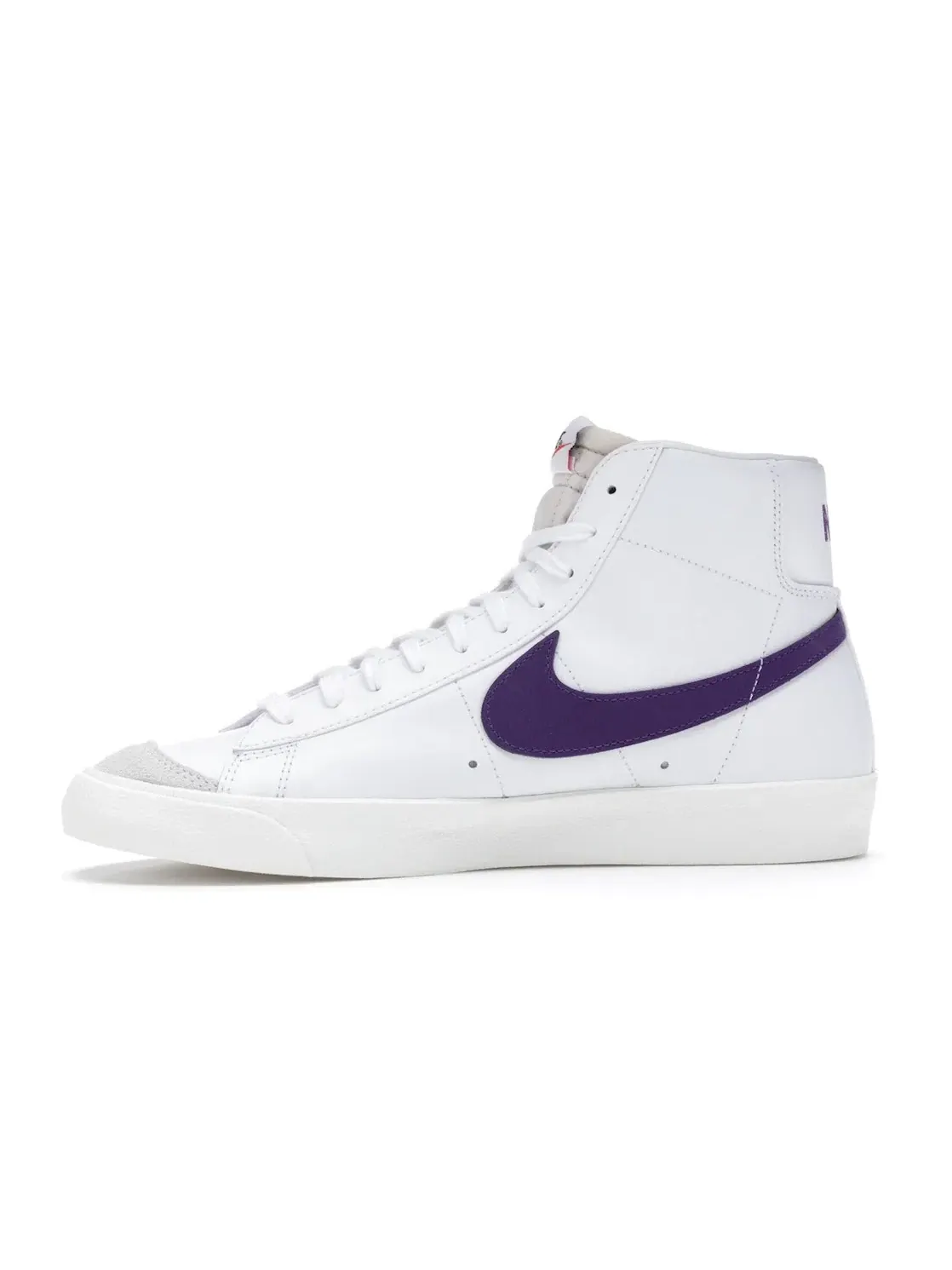 Мужские кроссовки Lifestyle с замшевыми вставками Nike Blazer Mid 77 Vintage — изображение 3 из 4, белый/фиолетовый
