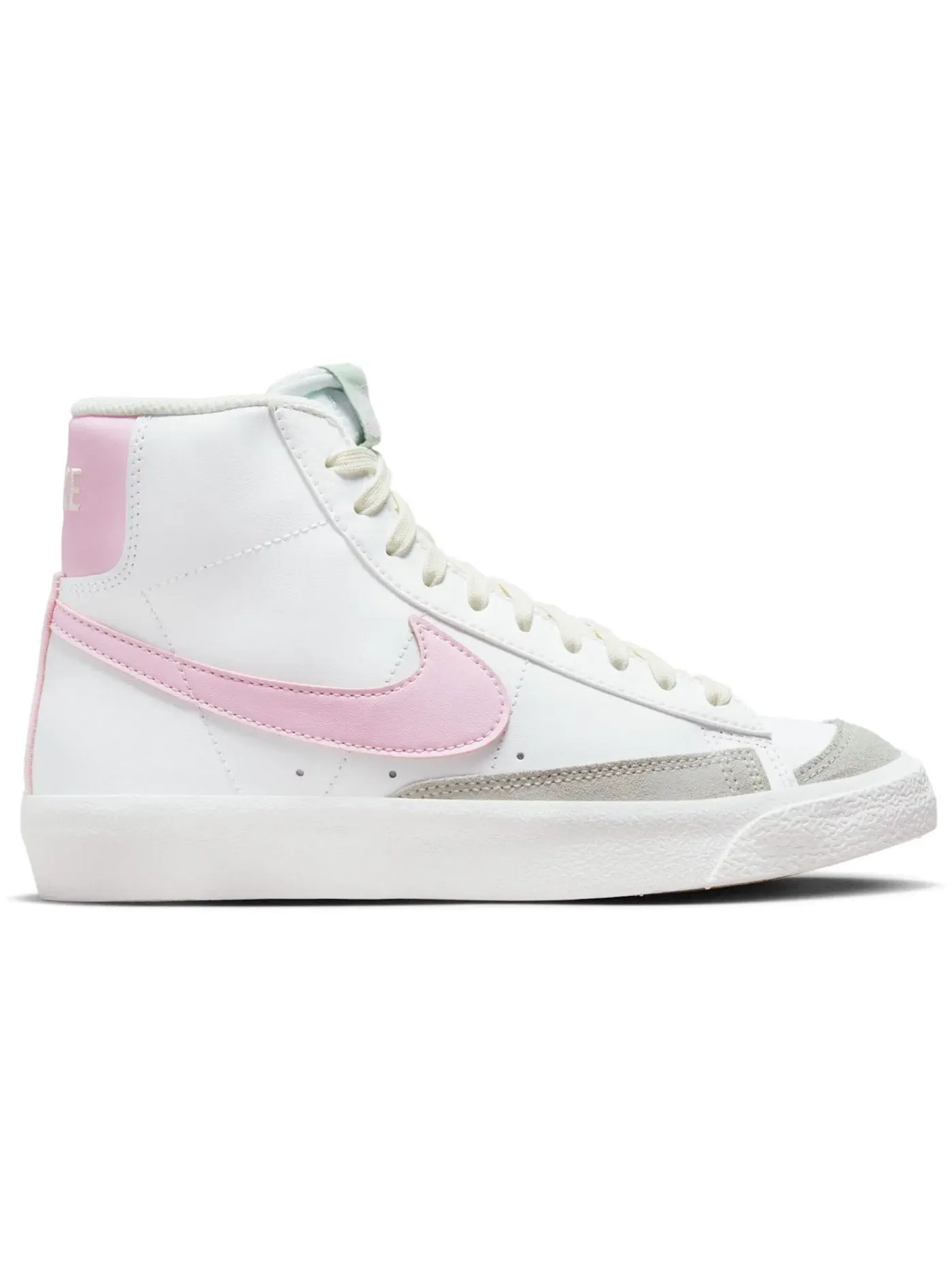Детские кроссовки с высоким силуэтом Nike Blazer Mid 77 Nike — изображение 1 из 1, белый розовый