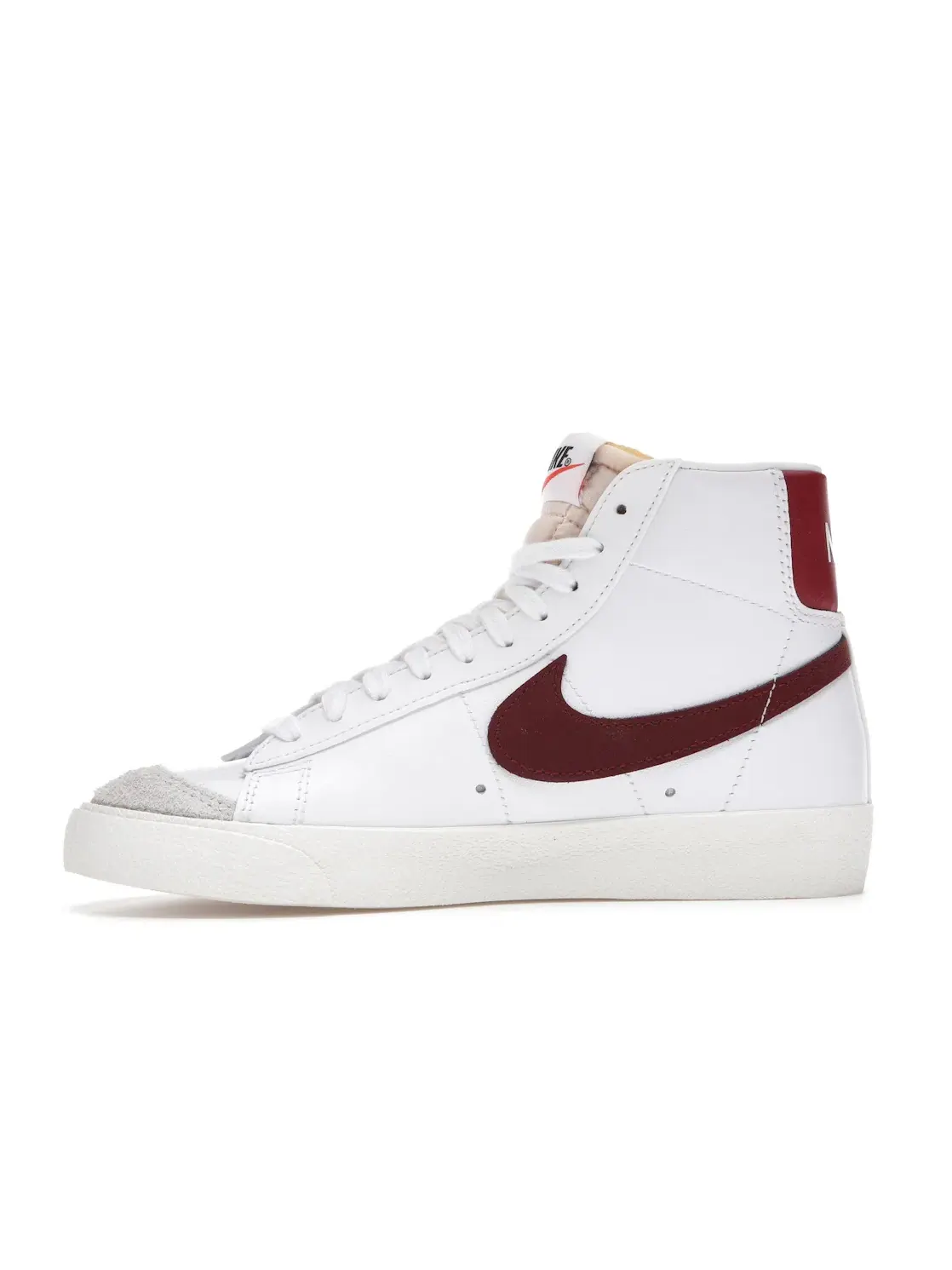 Мужские кроссовки с длинным язычком Nike Blazer Mid 77 — изображение 3 из 4, белый/красный