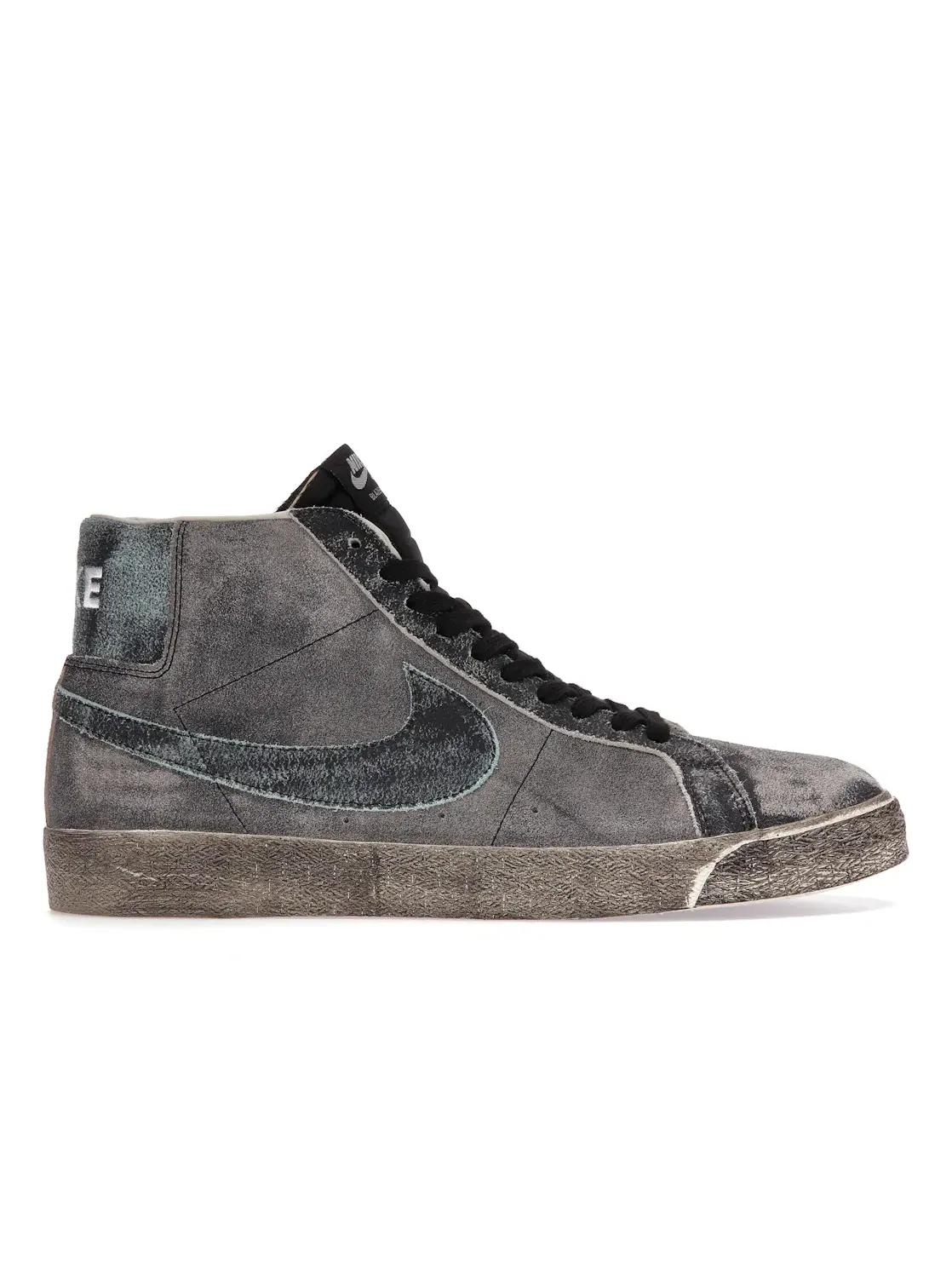 Мужские кроссовки с состаренным дизайном Nike Blazer Mid — изображение 1 из 4, черный/светлый