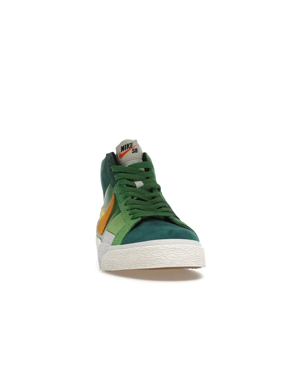 Мужские кроссовки с принтом Nike Blazer Mid Mosaic — изображение 2 из 4, зеленый/золотистый