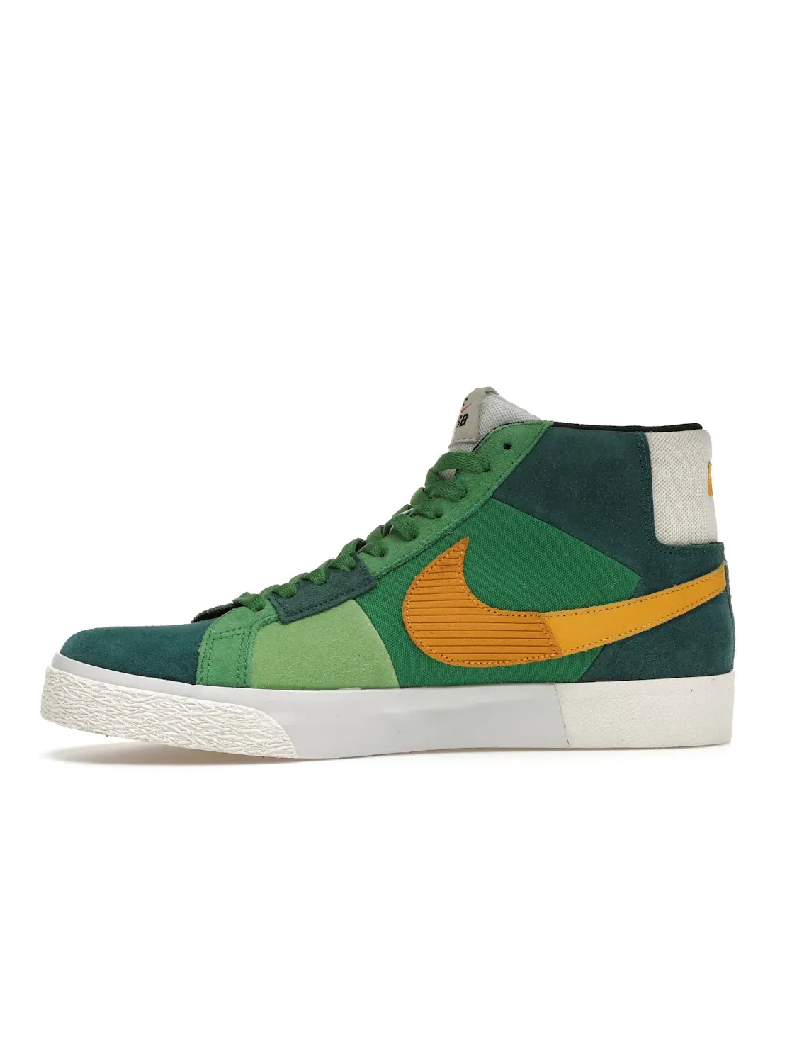 Мужские кроссовки с принтом Nike Blazer Mid Mosaic — изображение 3 из 4, зеленый/золотистый