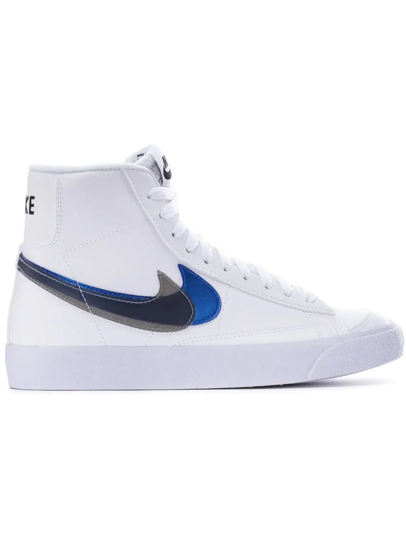 Детские кроссовки Lifestyle с контрастным Swoosh Nike Blazer Mid Next Nature — изображение 1 из 1, белый//белый/черный