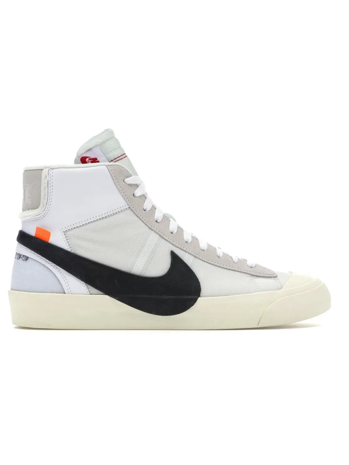 Мужские кроссовки из кожи и сетки Nike Blazer Mid — изображение 1 из 4, белый/черный