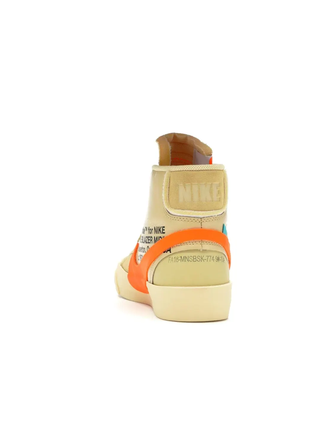 Мужские кроссовки с принтом Nike Blazer Mid Off-White All Hallow's Eve Nike — изображение 4 из 4, оранжевый-бледный-черный