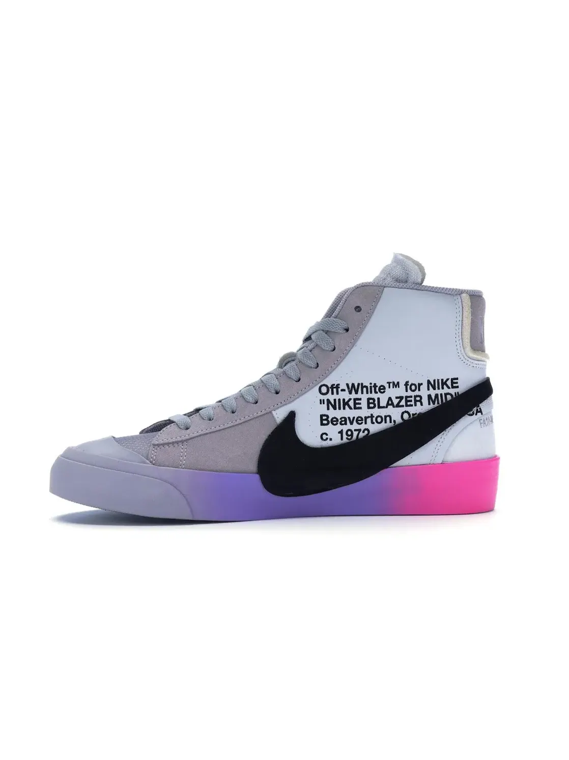 Мужские кроссовки Lifestyle Nike Blazer Mid Off-White Wolf Grey Serena Queen — изображение 3 из 4, серый/серый-платиновый