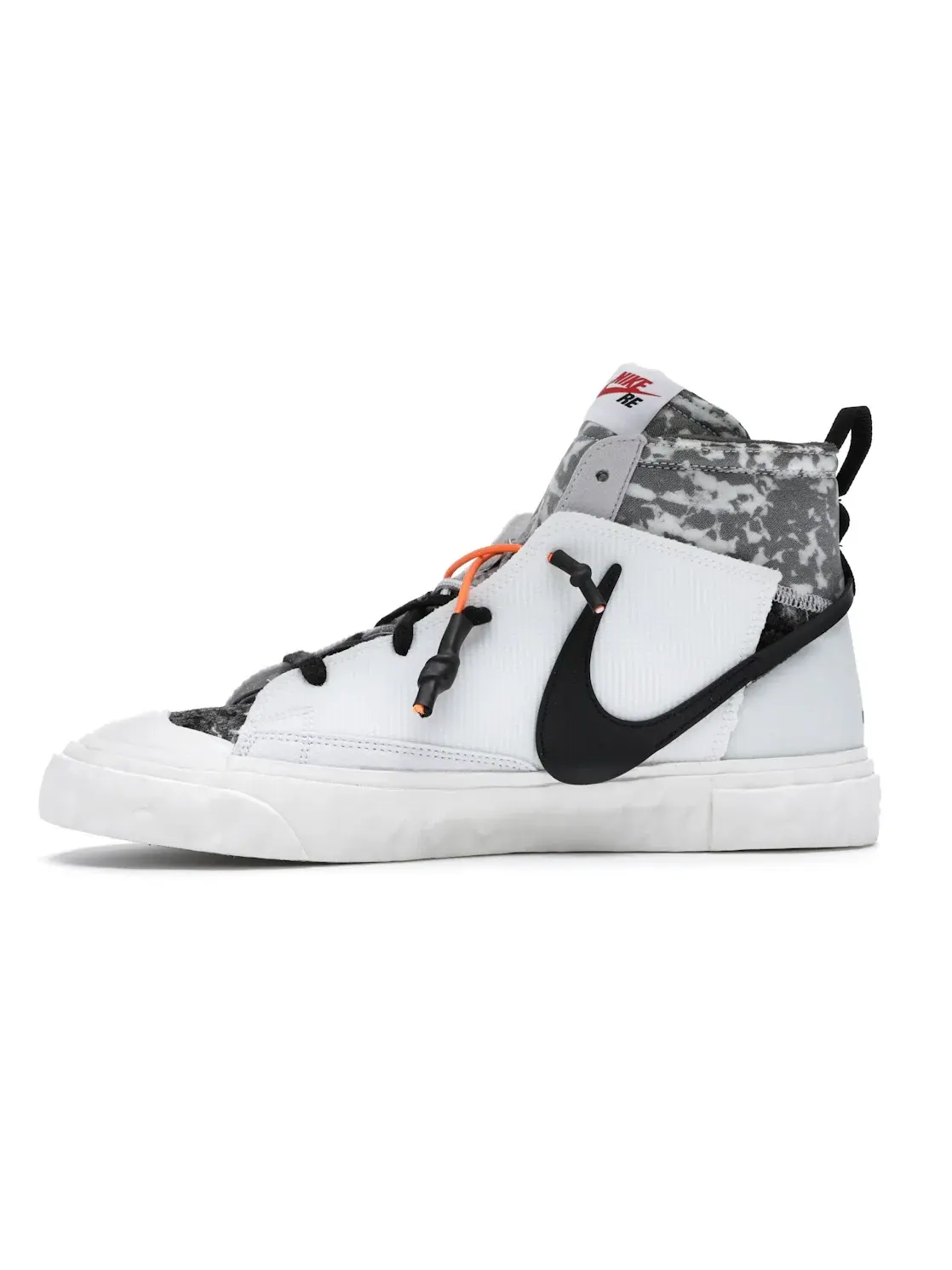 Мужские кроссовки Lifestyle с принтом Nike Blazer Mid READYMADE — изображение 3 из 4, белый/серый//оранжевый