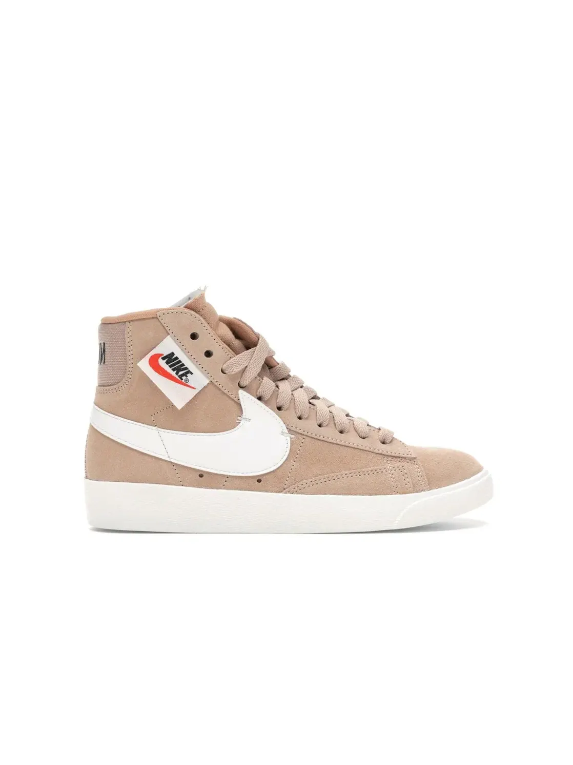 Женские кроссовки Lifestyle с асимметричной шнуровкой Nike Blazer Mid Rebel — изображение 1 из 4, бежевый/белый-черный