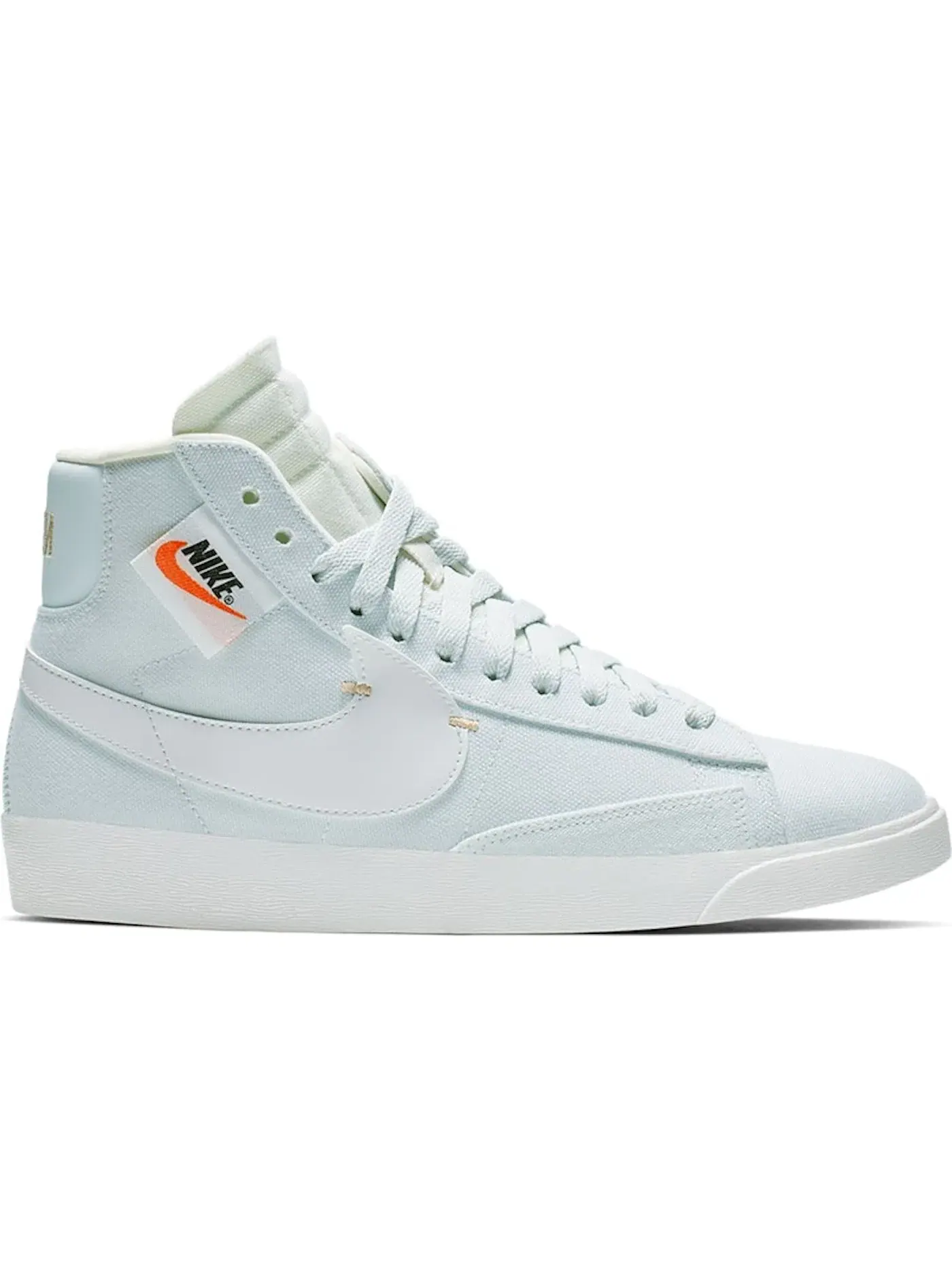 Женские кроссовки с асимметричной шнуровкой Nike Blazer Mid Nike — изображение 1 из 1, голубой/белый