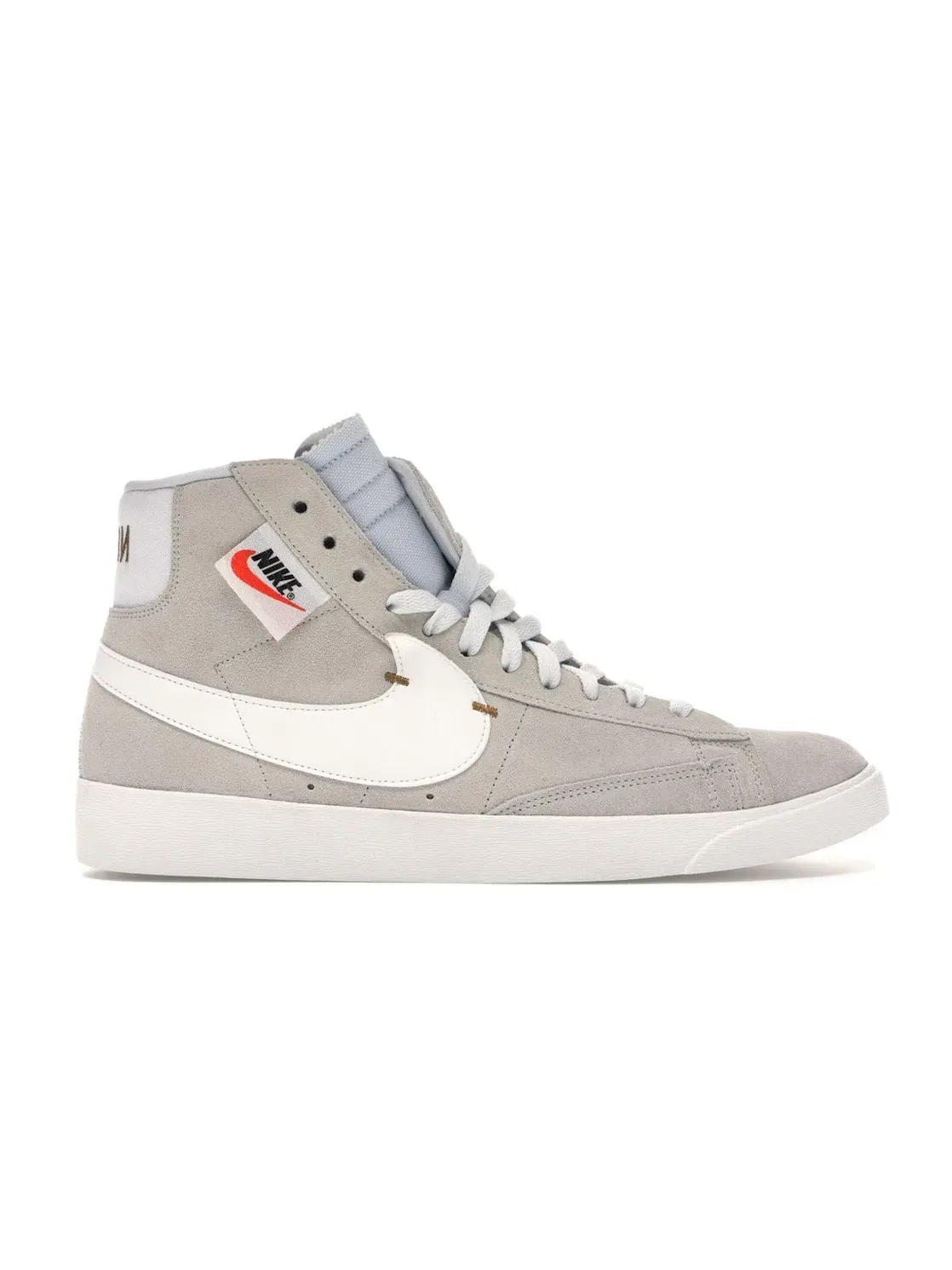 Женские кроссовки с асимметричным дизайном Nike Blazer Mid Rebel Nike — изображение 1 из 4, белый/платиновый--белый