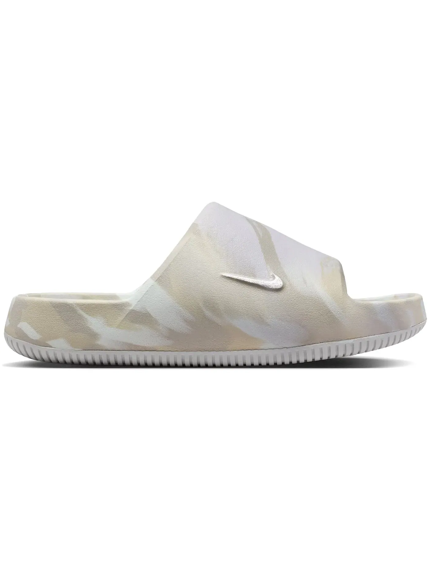 Женские шлепанцы с мраморным принтом Nike Calm 2.0 Slide — изображение 1 из 1, белый/зеленый//белый