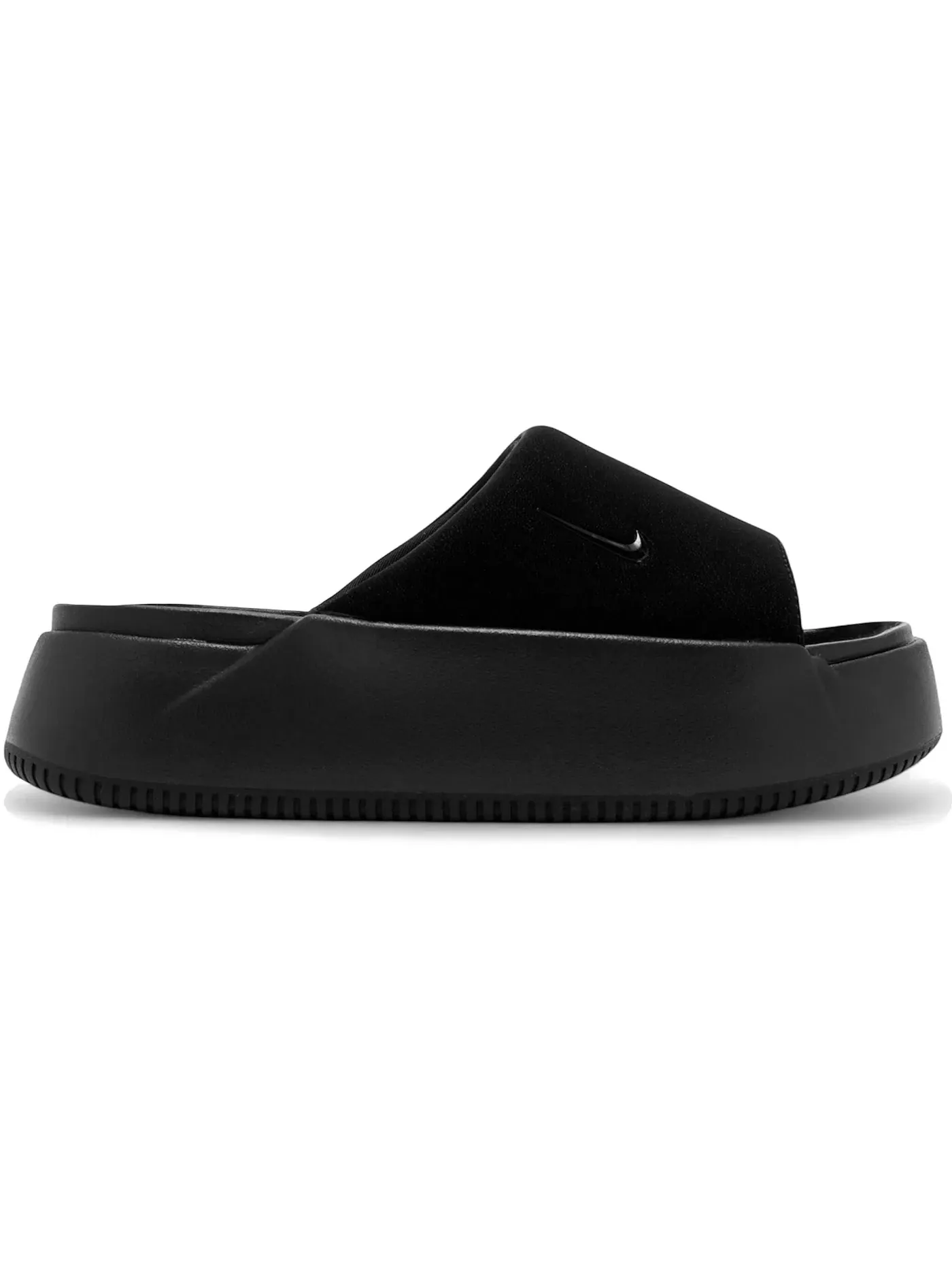 Женские сланцы с подошвой платформа Nike Calm Elevation Slide — изображение 1 из 1, черный/черный