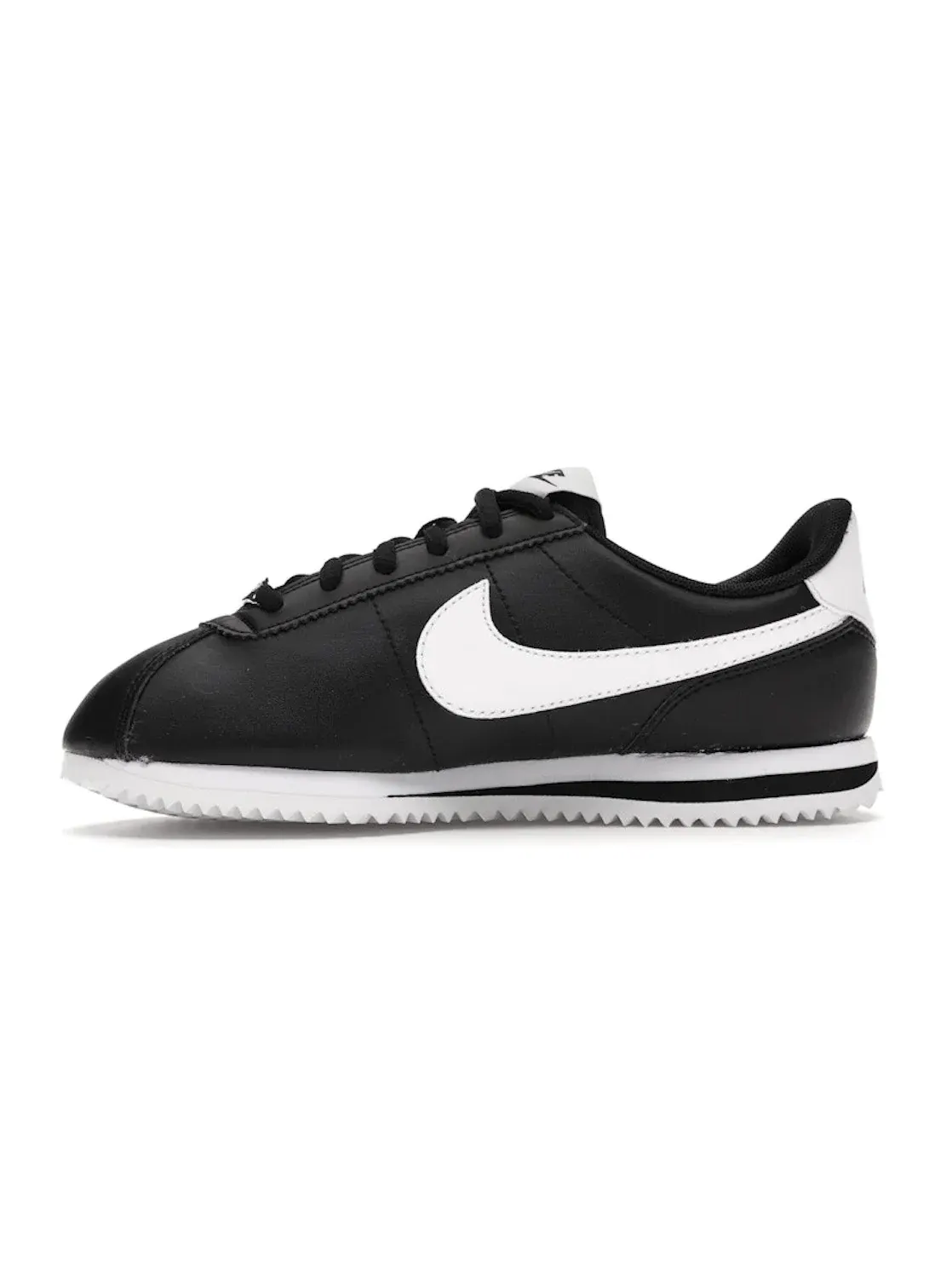 Детские кроссовки Lifestyle с кожаным верхом Nike Cortez Basic — изображение 3 из 4, черный/белый