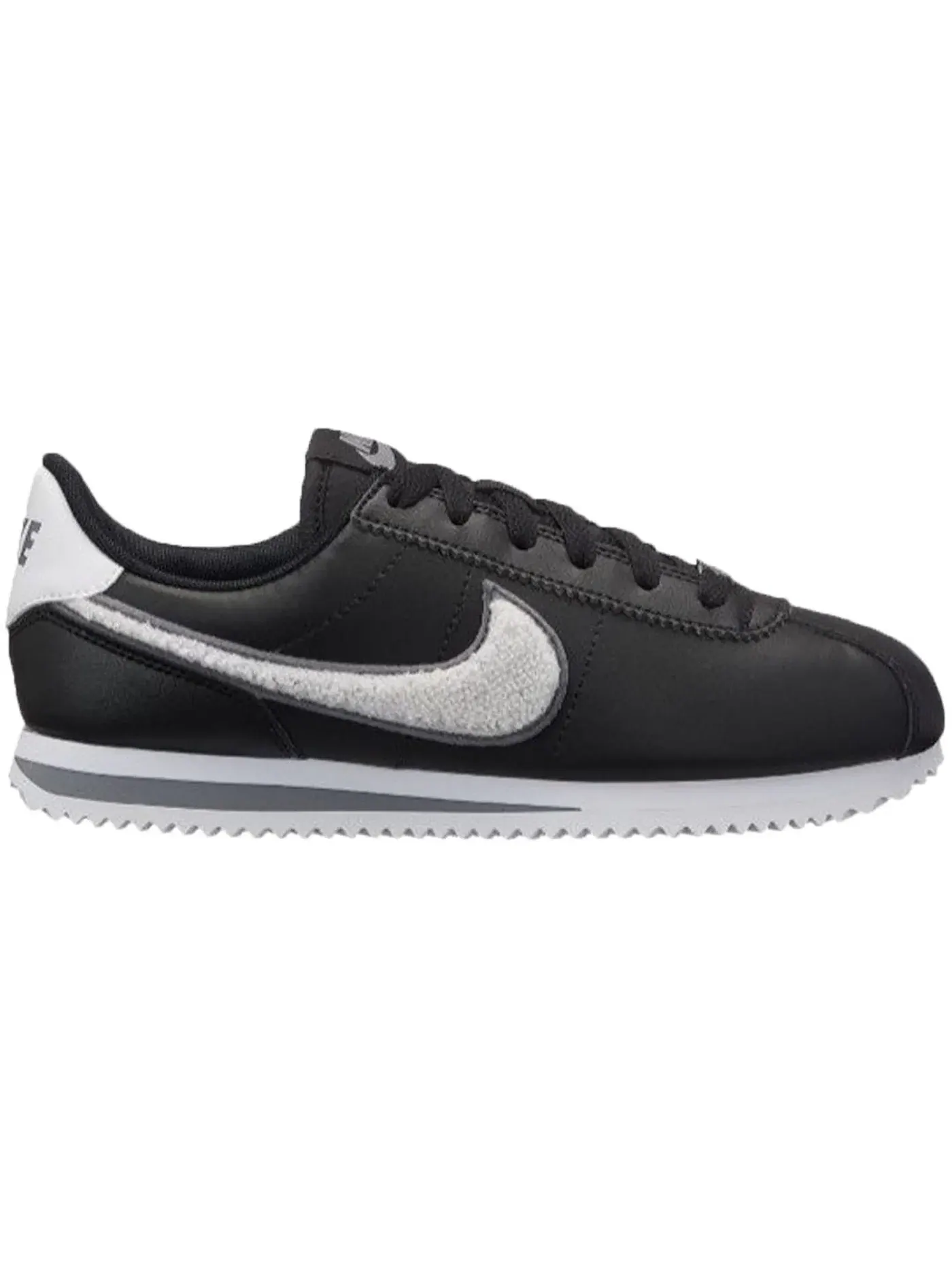 Детские кроссовки Lifestyle с длинным язычком Nike Cortez Basic LTR SE — изображение 1 из 1, черный/платиновый