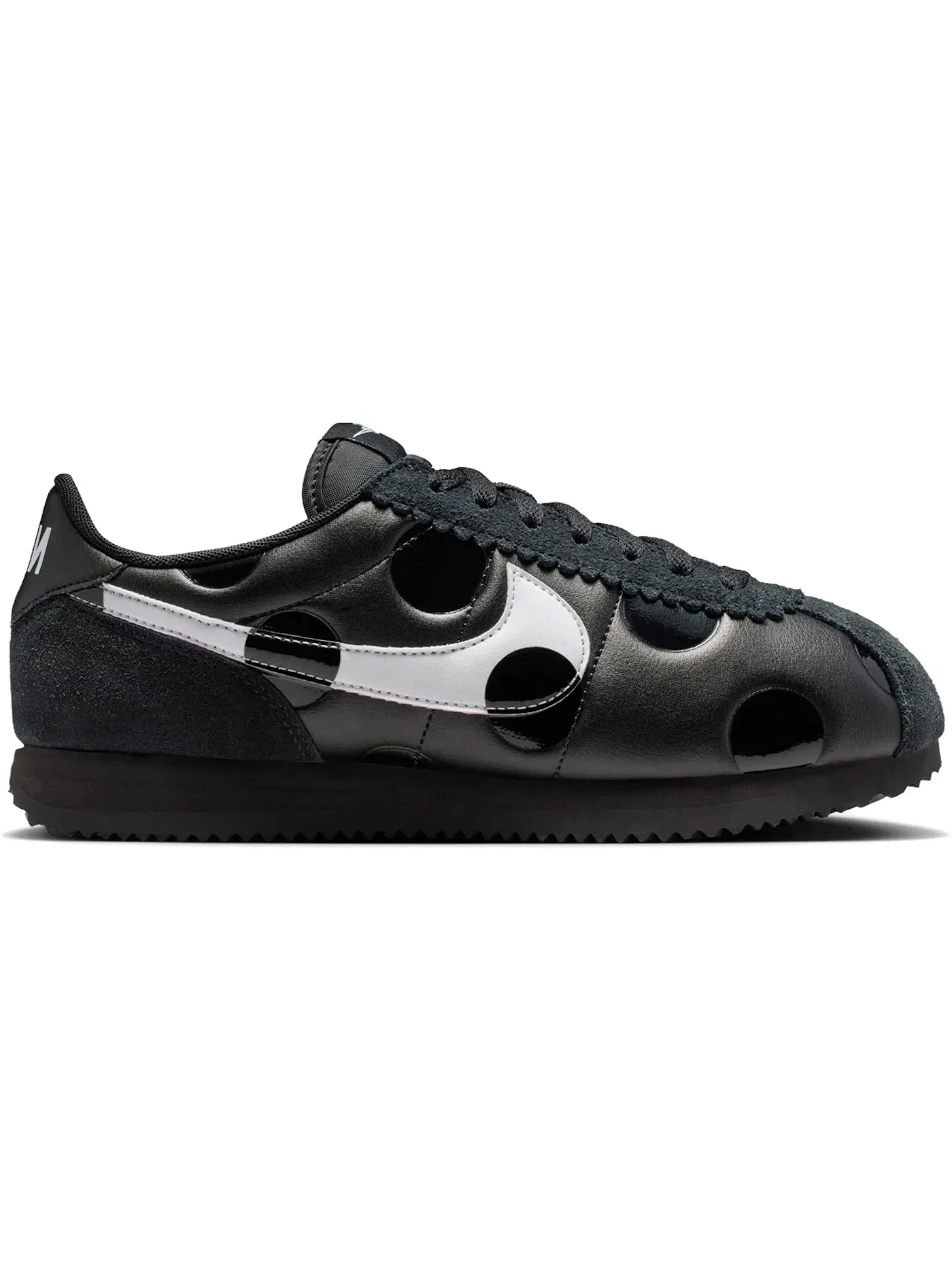 Женские кроссовки с принтом в горошек Nike Cortez — изображение 1 из 1, черный/белый/черный