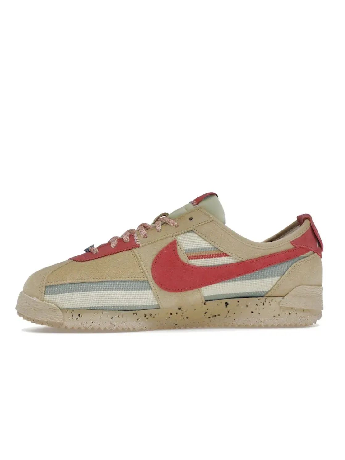 Мужские кроссовки Lifestyle с патченными накладками Nike Cortez SP Nike — изображение 3 из 4, розовый-зеленый-желтый