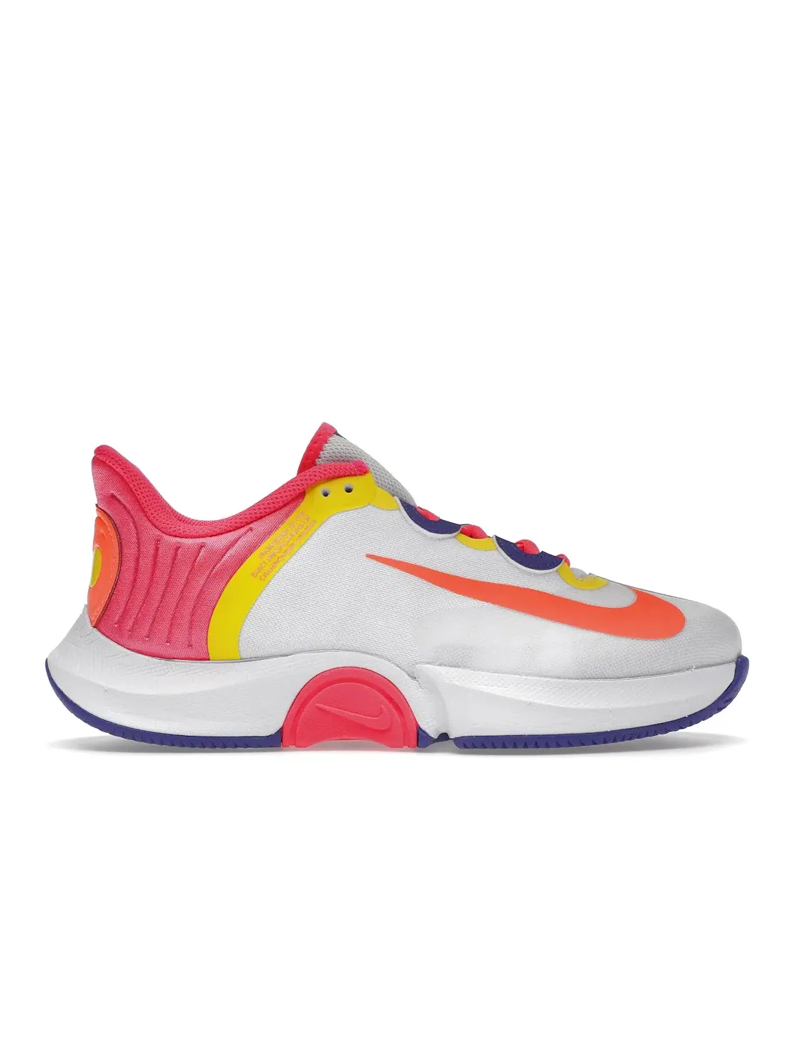 Женские кроссовки для тенниса Nike Court Air Zoom GP Turbo — изображение 1 из 4, белый/розовый/желтый