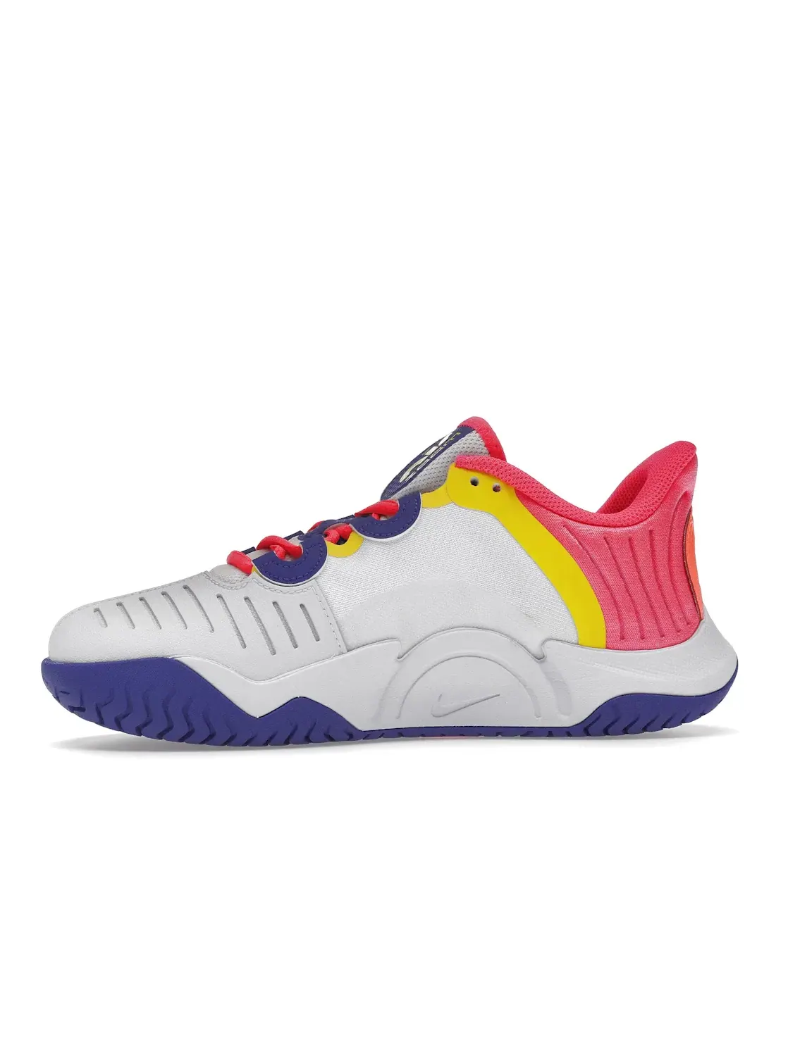 Женские кроссовки для тенниса Nike Court Air Zoom GP Turbo — изображение 3 из 4, белый/розовый/желтый
