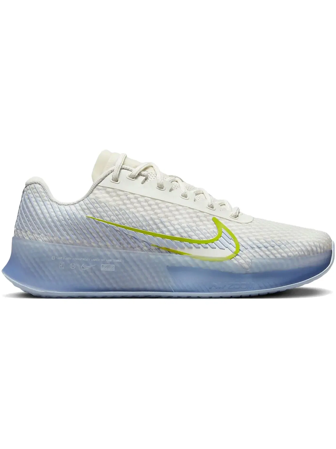 Женские кроссовки для тенниса Nike Court Air Zoom Vapor 11 HC, Sail Cobalt Bliss Bright Cactus — изображение 1 из 1