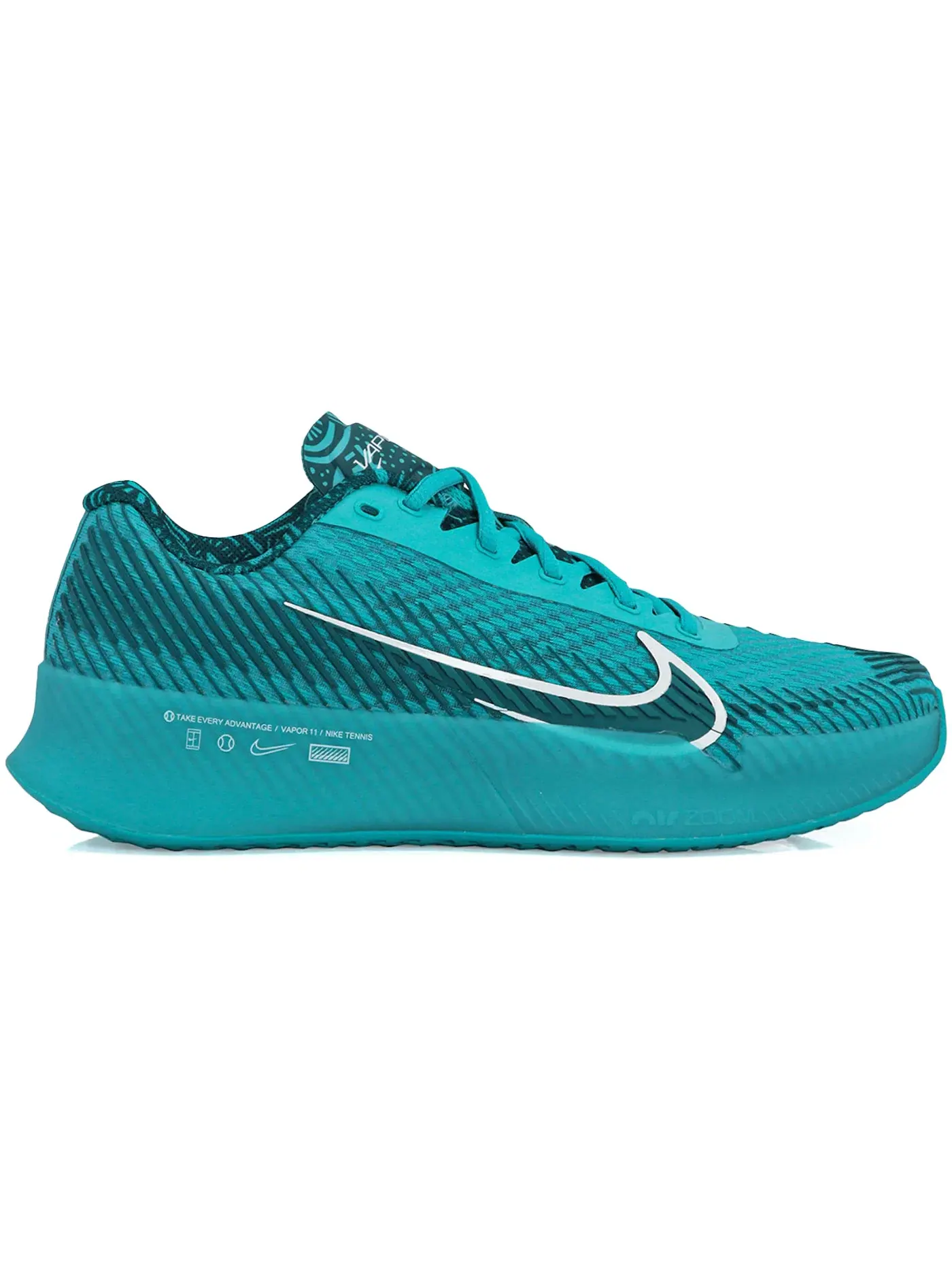 Мужские кроссовки с технологией Air Zoom Nike Court Air Zoom Vapor 11 HC — изображение 1 из 1, белый