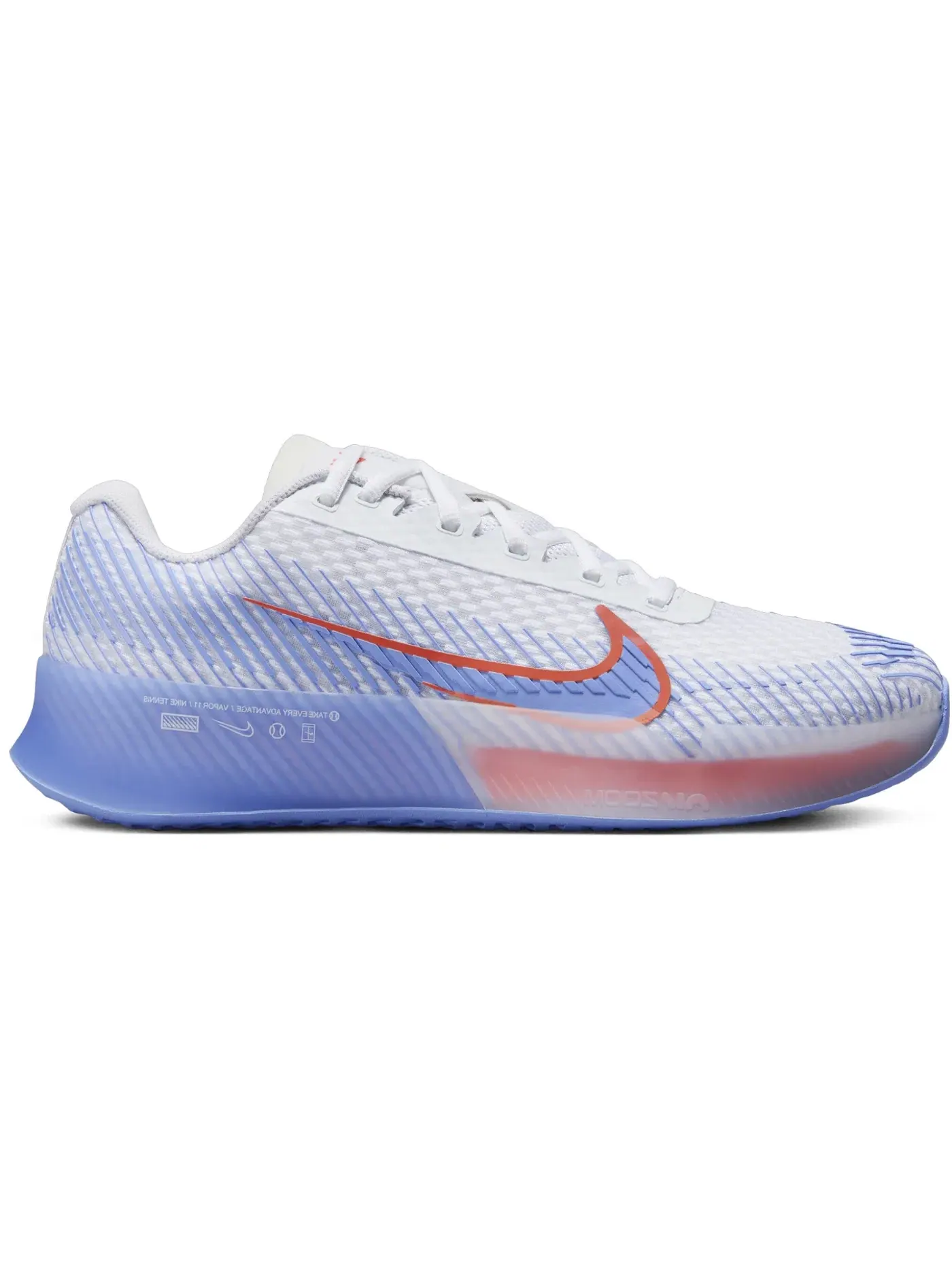 Женские кроссовки для тенниса Nike Court Air Zoom Vapor 11 HC — изображение 1 из 1, белый/светлый