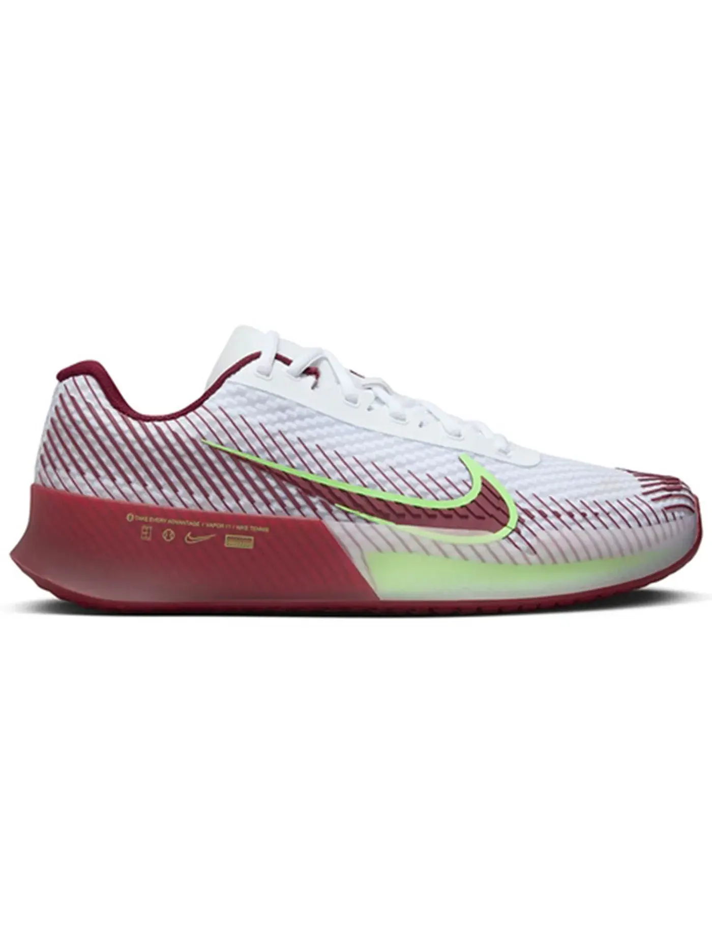 Мужские кроссовки для тенниса с технологией Air Zoom Nike Court Air Zoom Vapor 11 HC — изображение 1 из 1, белый красный